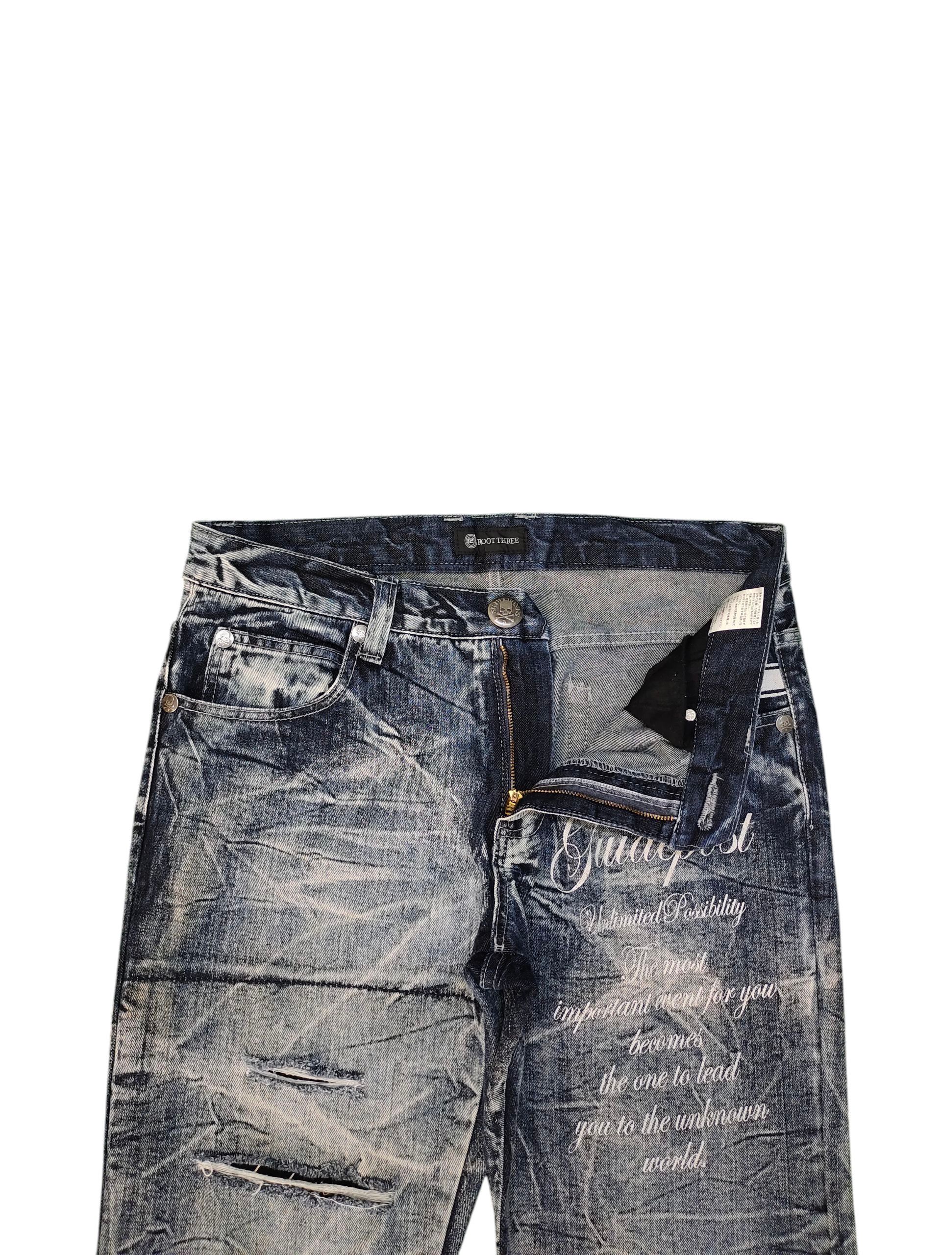 Number (N)ine × Undercover Japanese Brand Root Three Clawmark Distress Denim Jeans Size US 34 / EU 50 - 9 Thumbnail