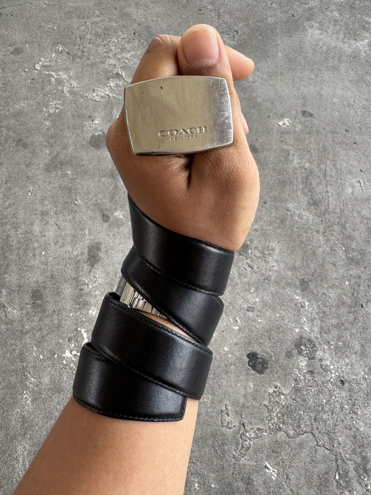 Coach Coach Black Leather Belt Size ONE SIZE - 7 Thumbnail