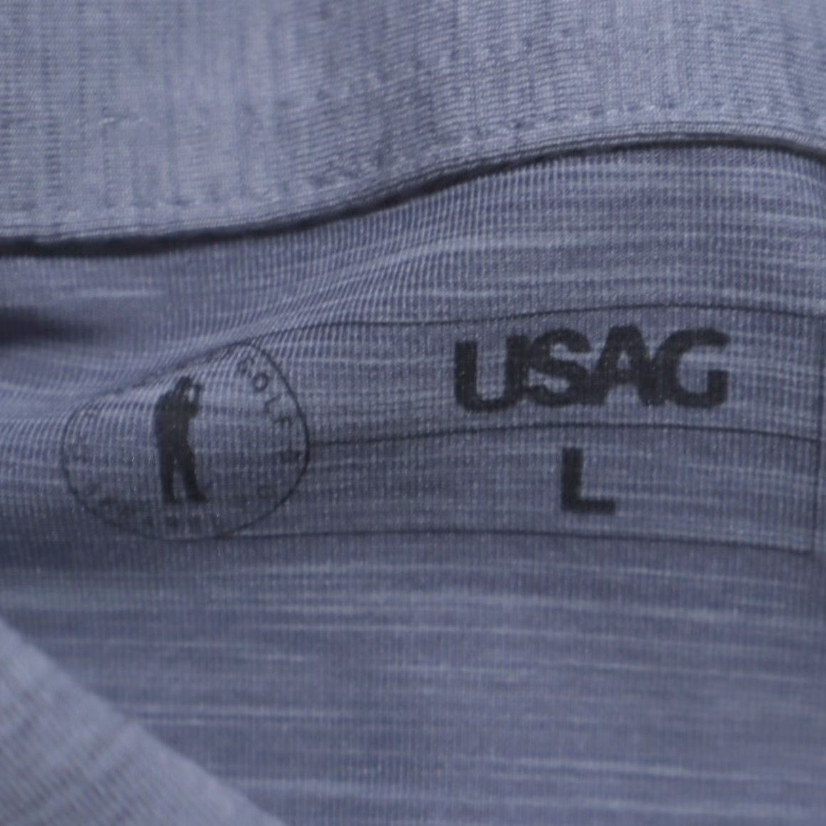 Vintage USAG Logo Golf High Stretch Polyester Heather Polo Shirt Gray Men's L Size US L / EU 52-54 / 3 - 5 Thumbnail