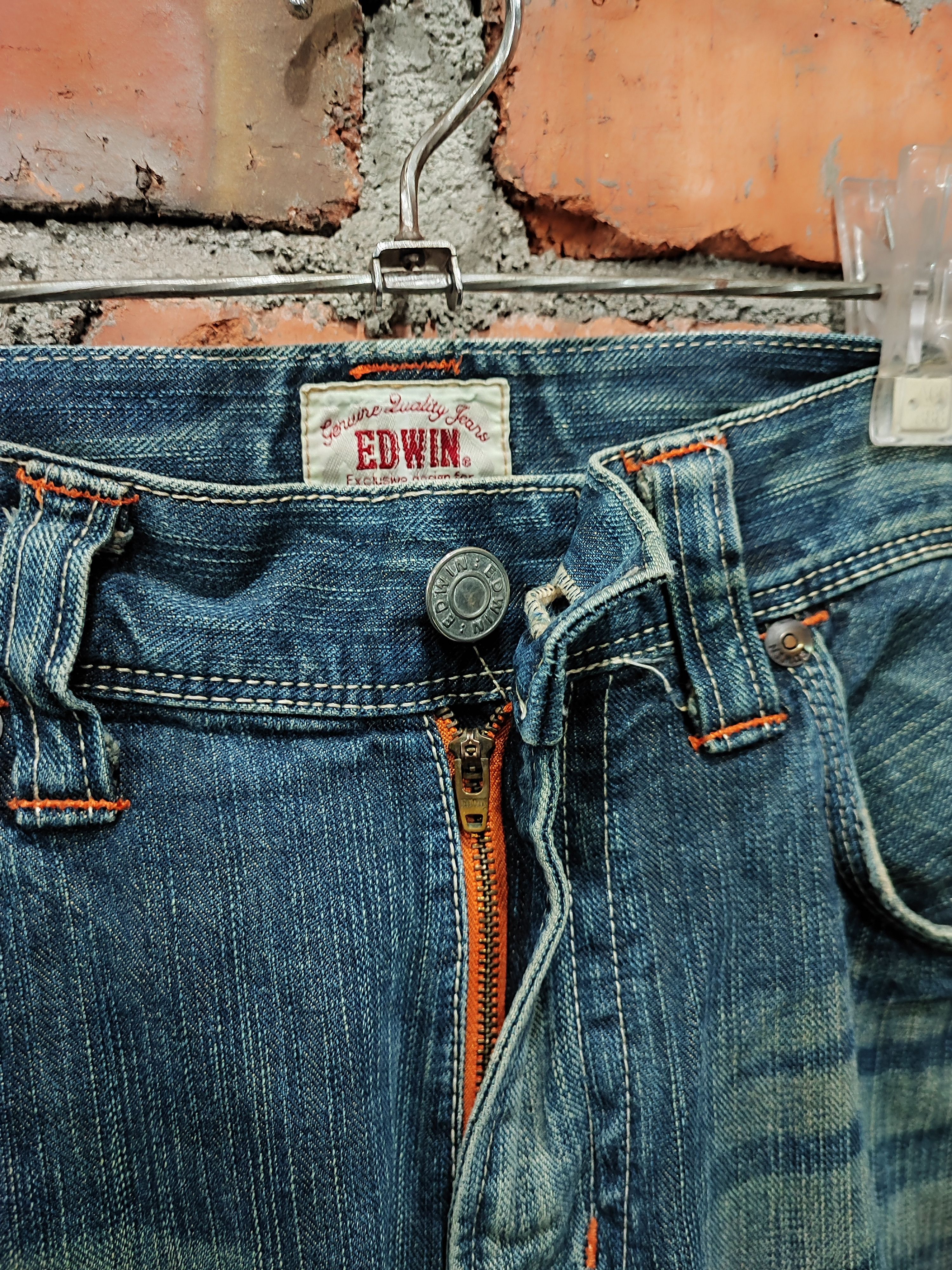 Number (N)ine Vintage Edwin XV Distressed Denim Baggy Pants Size US 35 - 5 Thumbnail