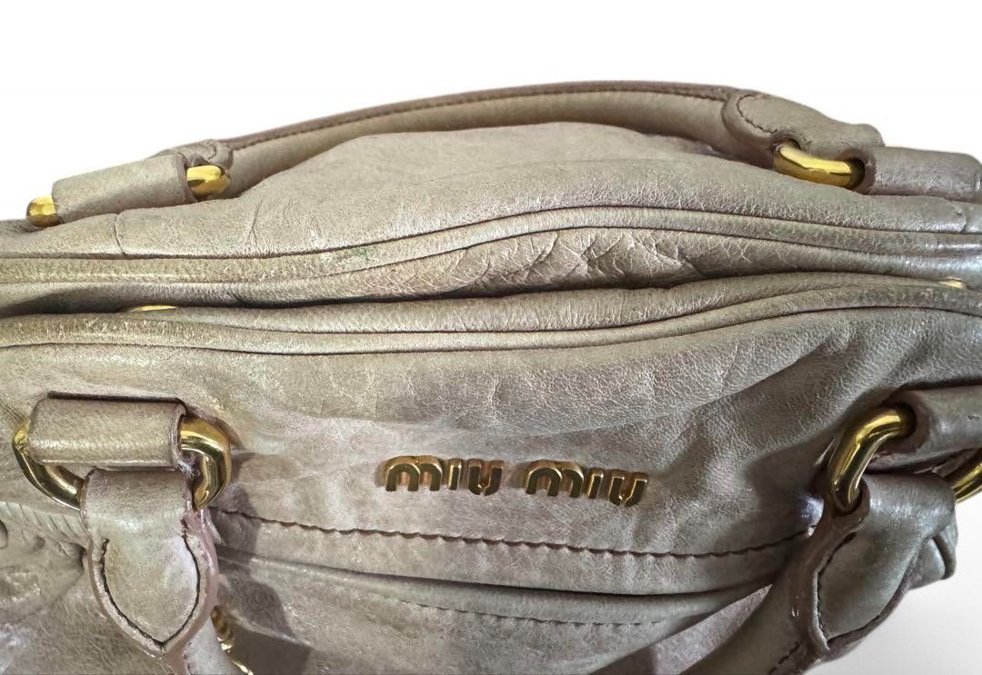 Miu Miu Miu Miu - Brown Handbag Shoulder Bag Leather Gold Hardware Size ONE SIZE - 7 Thumbnail