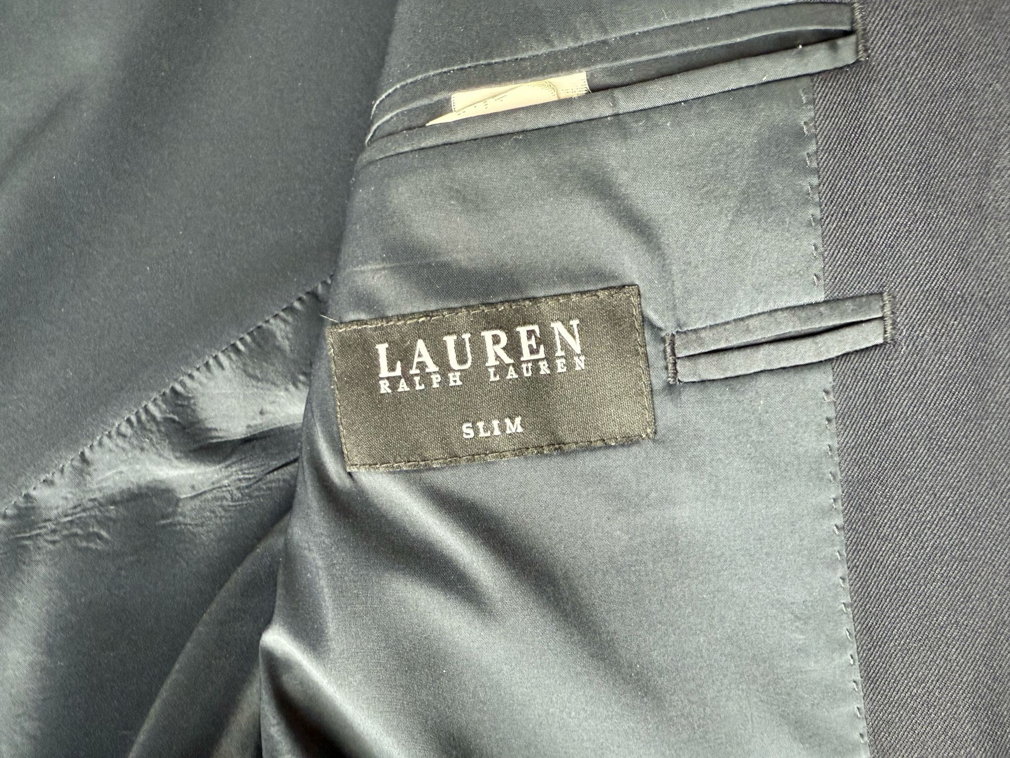 Lauren Ralph Lauren Lauren Ralph Lauren Slim-Fit Navy Wool Blazer - Size 44R Size 44R - 4 Thumbnail