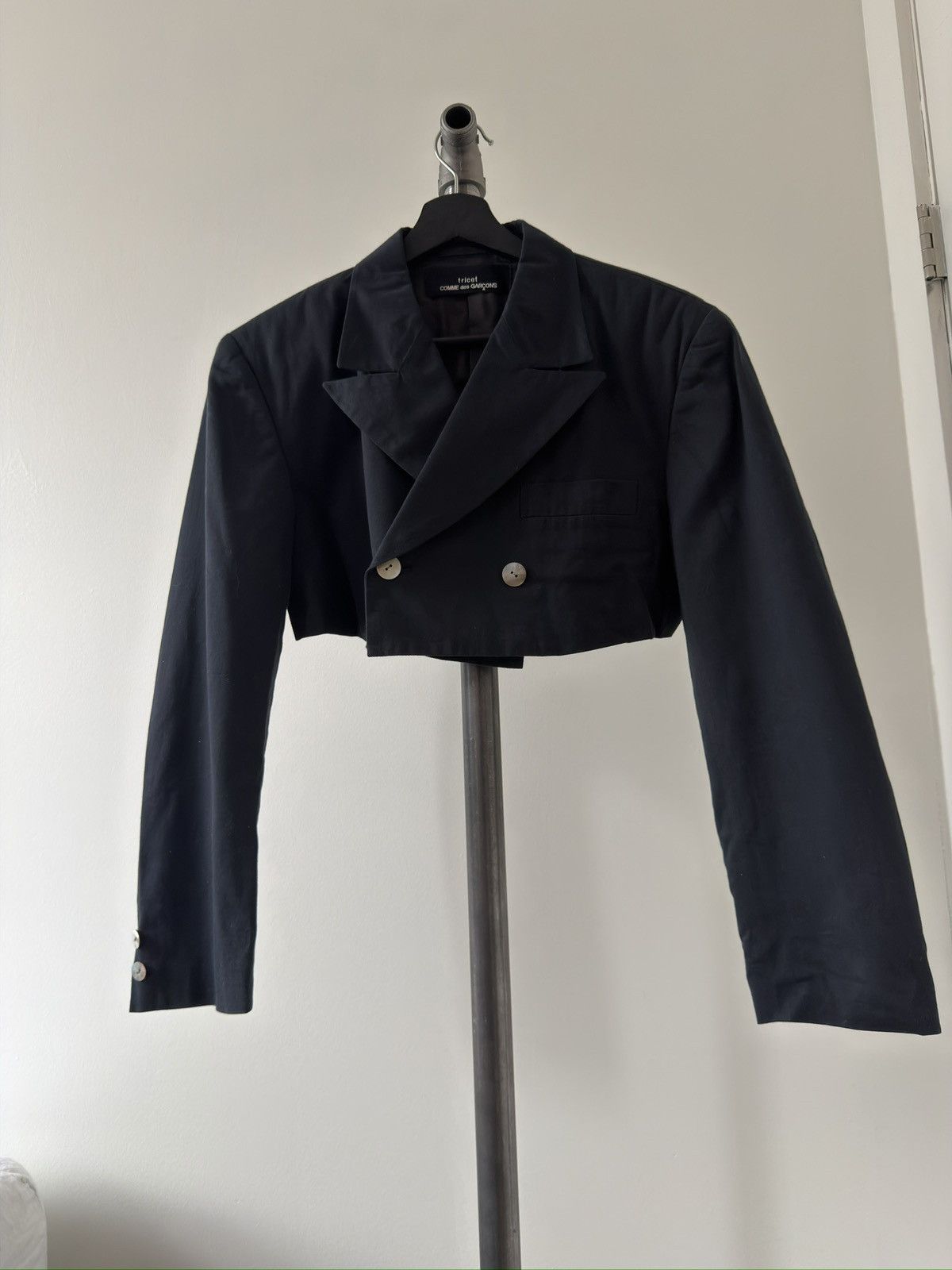 Tricot Comme des Garcons Double Breasted Cropped Blazer Size S / US 4 / IT 40 - 1 Thumbnail