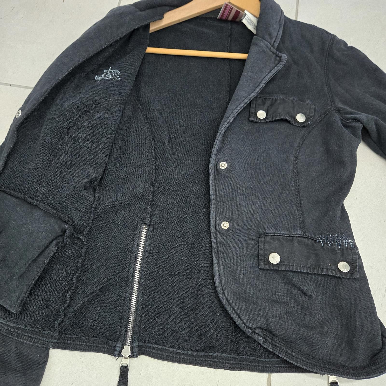 Triple 5 Soul Triple 5 Soul Jacket Womens Large Black Cotton Blazer Casual Size L / US 10 / IT 46 - 11 Thumbnail