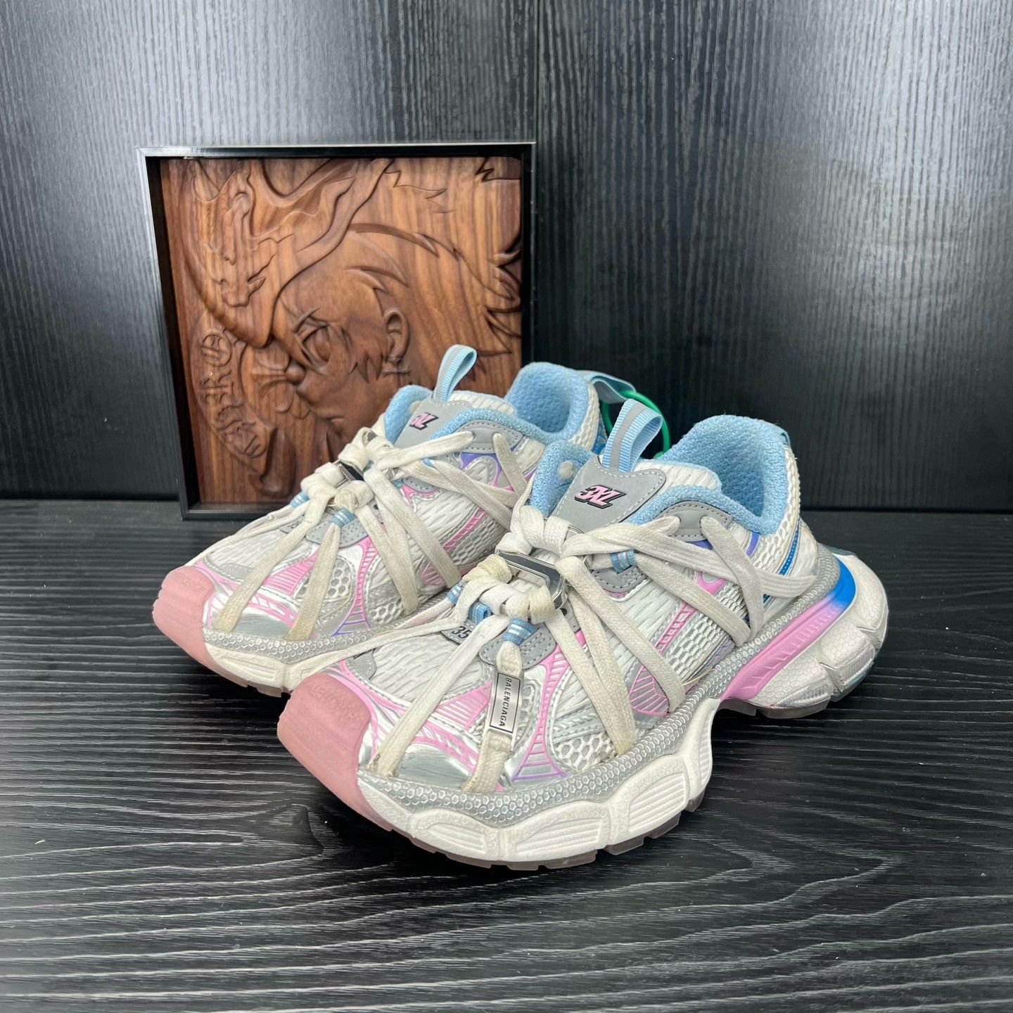 Balenciaga Balenciaga Blue Lowtop Sneakers XXXL Women Size US 8 / IT 38 - 1 Thumbnail