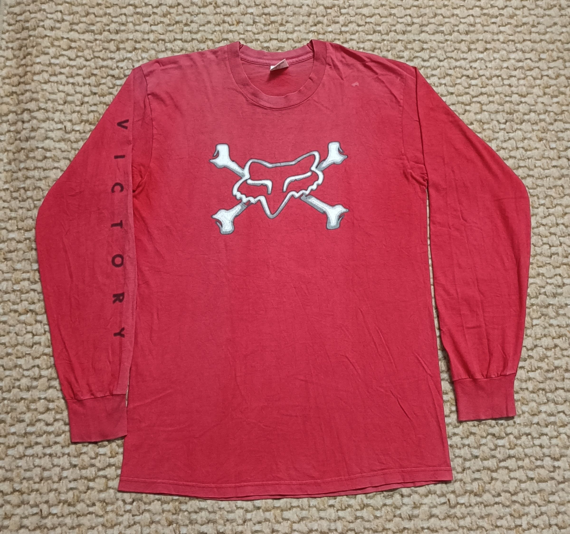 Fox Racing 🔥🔥Rare Vintage 90s Fox Racing Sun Faded Long Sleeve Tee Size US M / EU 48-50 / 2 - 1 Thumbnail