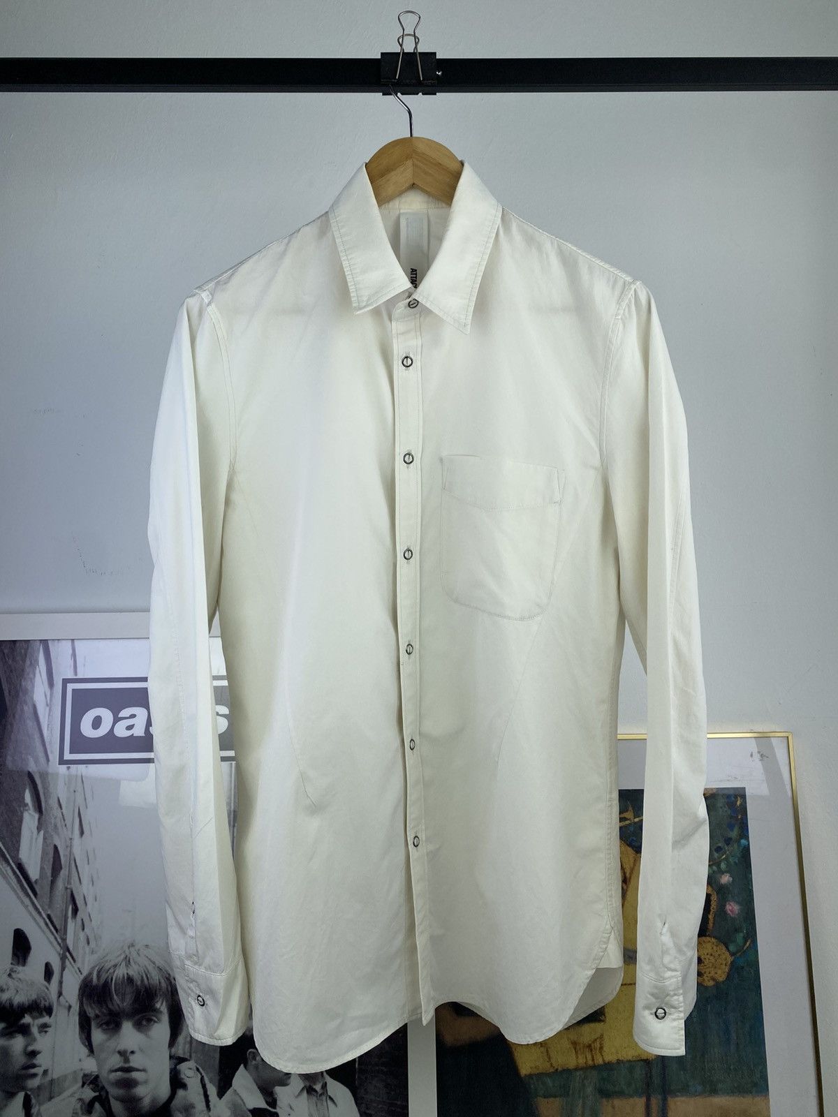 Attachment 2000’s Attachment Pleated Button up Shirt Size US L / EU 52-54 / 3 - 1 Thumbnail