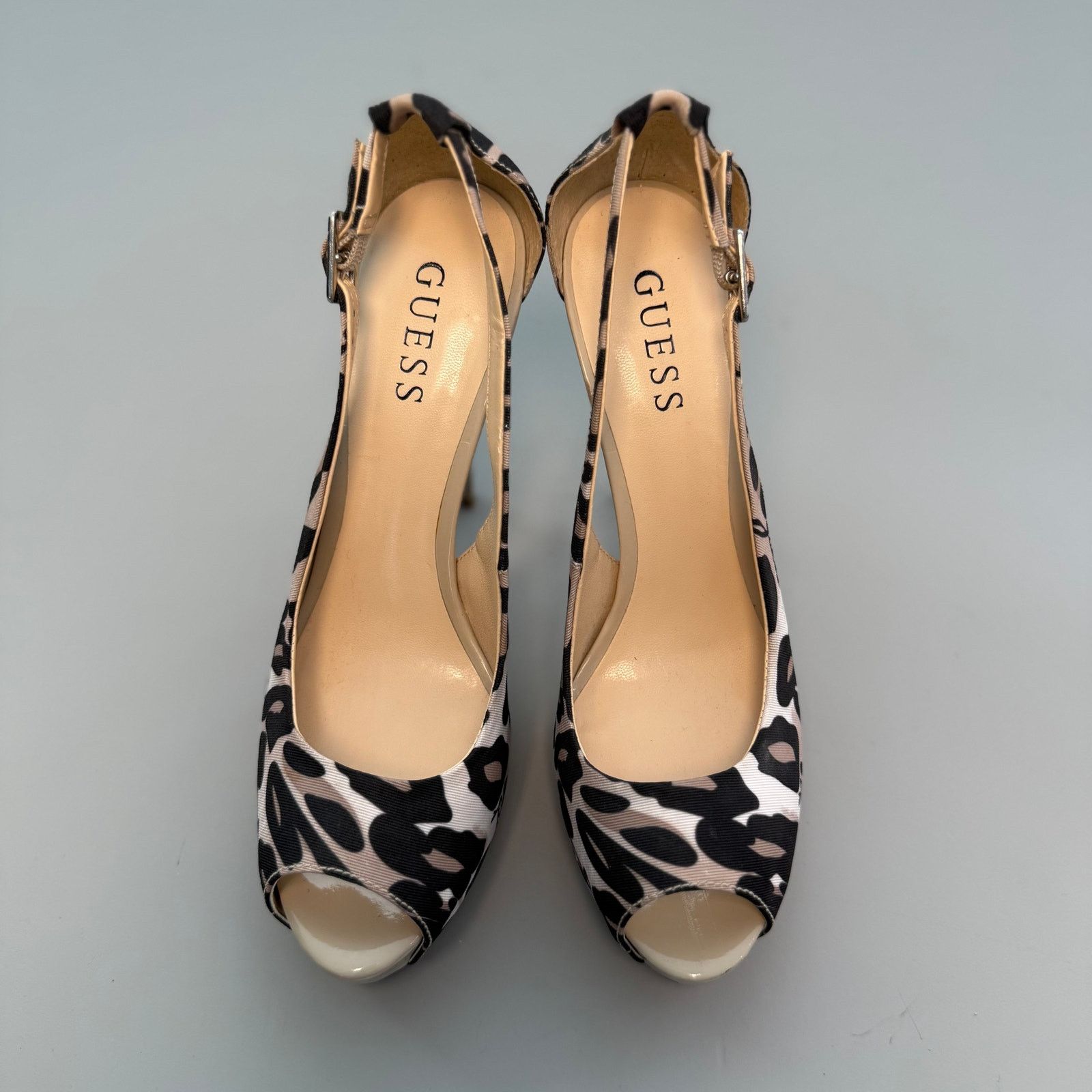 Guess Guess Hondo 4 Leopard Print Open-Toe Pumps Size US 7.5 / IT 37.5 - 3 Thumbnail