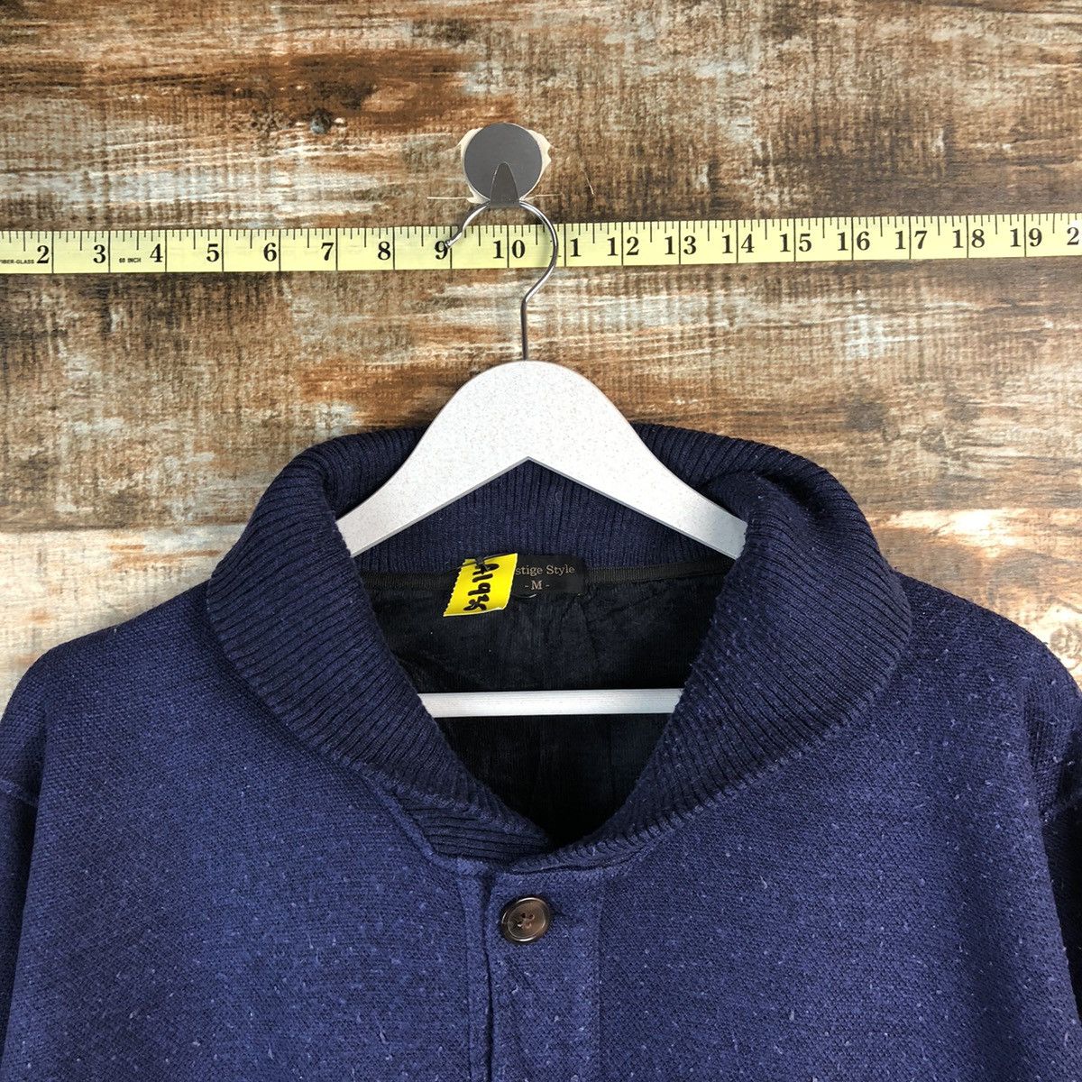 Japanese Brand Top Valu Dark Blue Cardigan Knitwear #A1935 Size US M / EU 48-50 / 2 - 4 Thumbnail