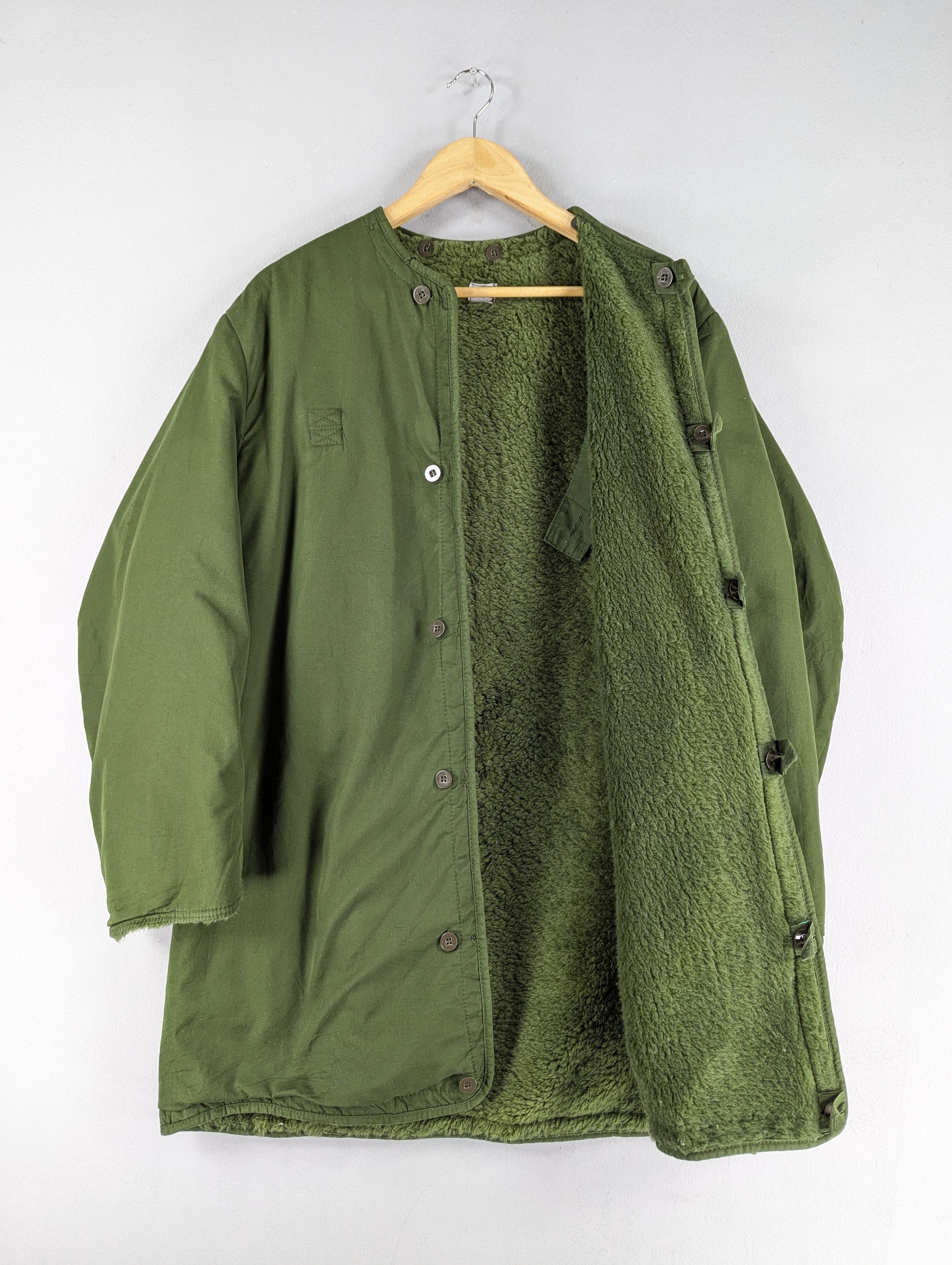 Vintage 60-70s Sweedish Army M59 Boa Liner Military Jacket