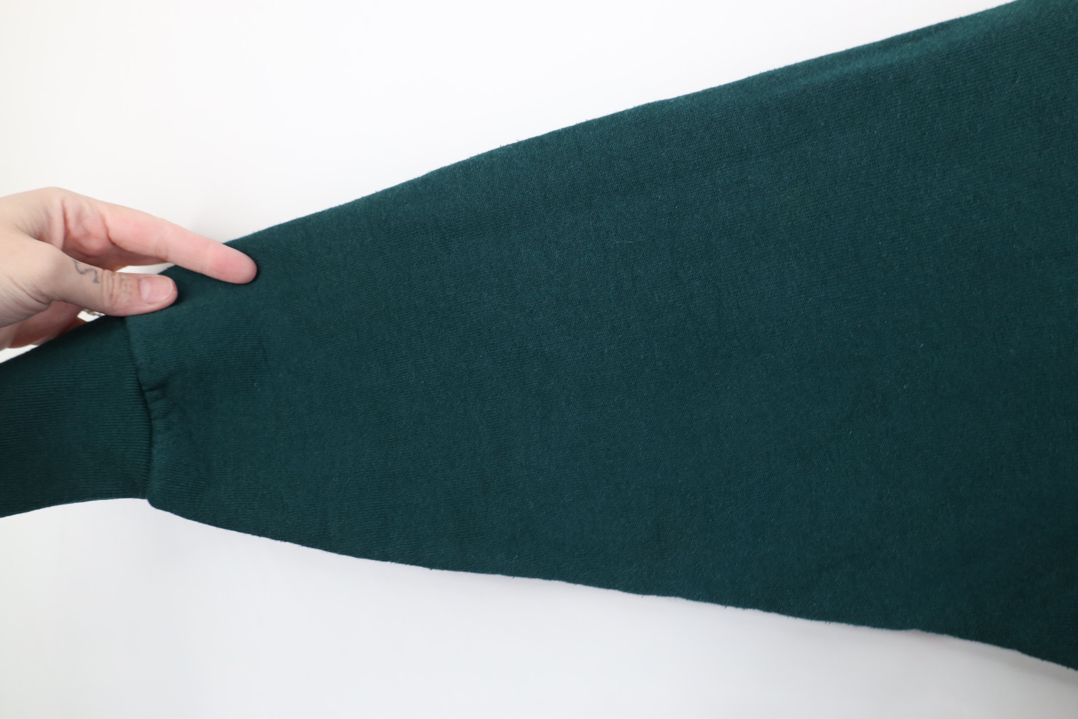 Vintage Vintage 90s Streetwear Crewneck Sweatshirt Hunter Green USA Size L / US 10 / IT 46 - 7 Thumbnail
