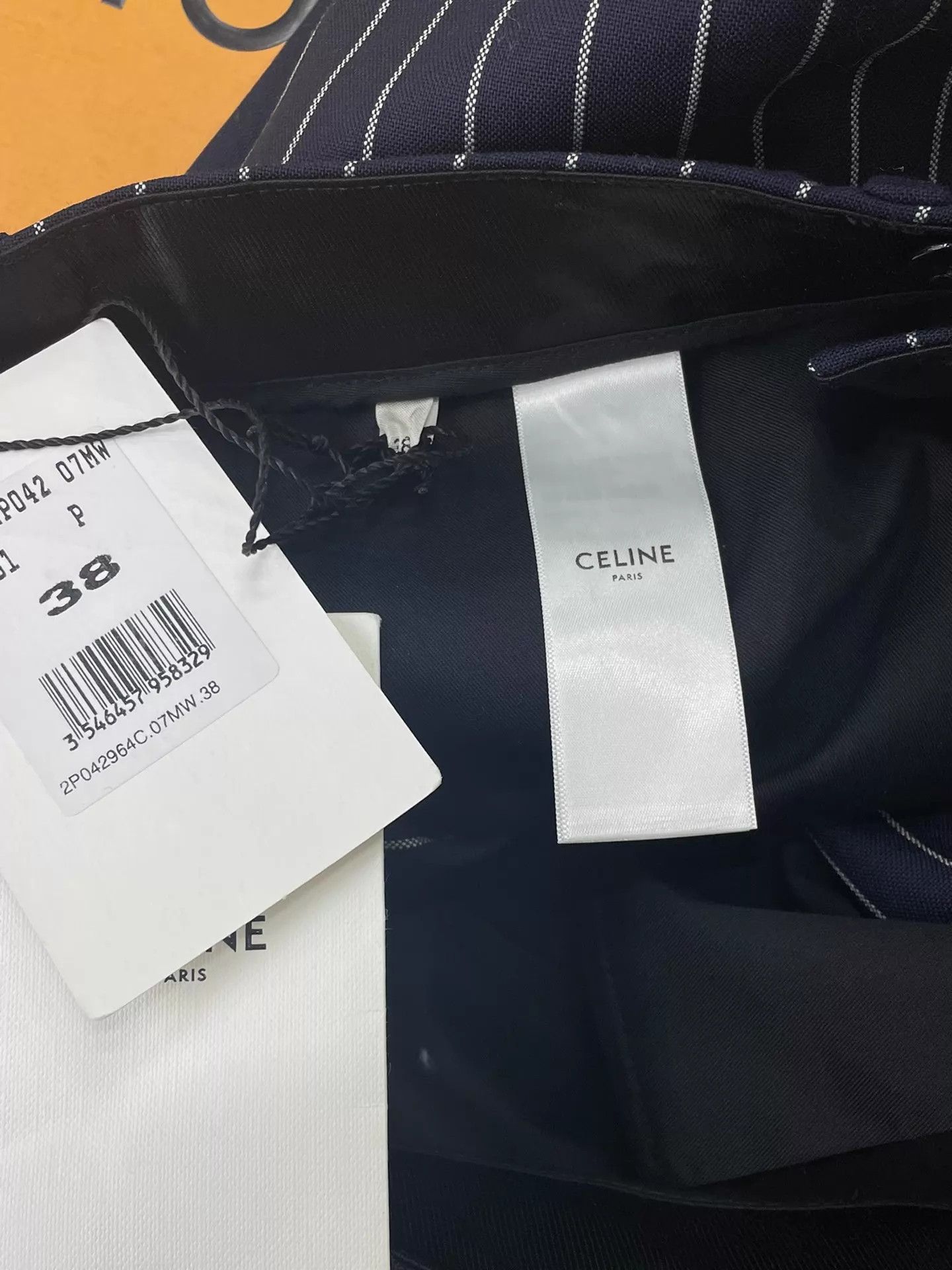 Celine Celine Formal Blue & White Striped Trousers 38 New Size 26" / US 2 / IT 38 - 4 Thumbnail