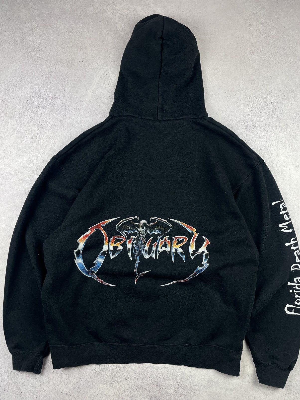 Fruit Of The Loom Obituary Vintage Y2K Hoodie Black Size XL Death Metal Band Size US XL / EU 56 / 4 - 6 Thumbnail