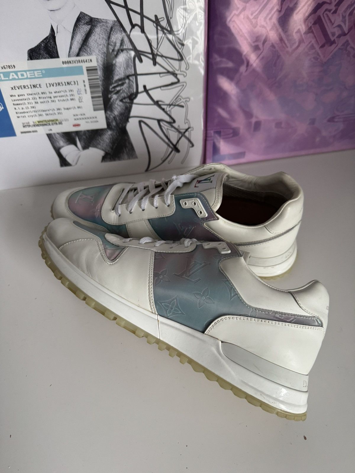 Louis Vuitton Louis Vuitton Run Away Sneakers Iridescent Monogram Luxury Size US 8 / EU 41 - 2 Thumbnail