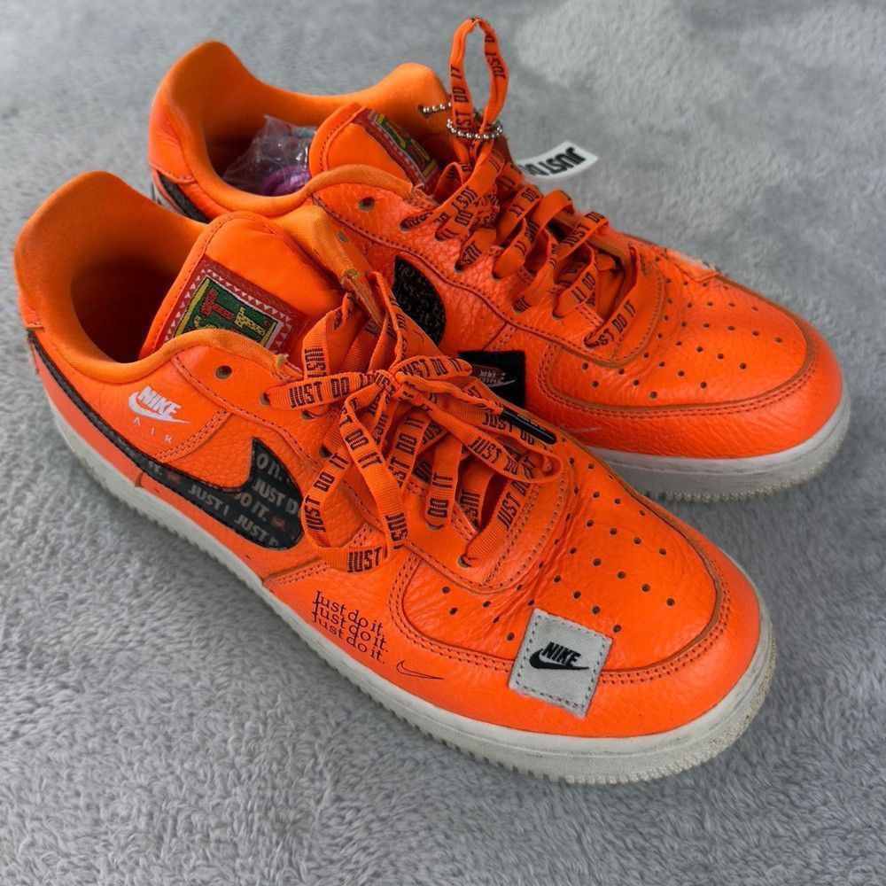 Nike Nike Air Force 1 Just Do It Bright Orange Men’s Sneakers Si Size US 8 / EU 41 - 6 Thumbnail