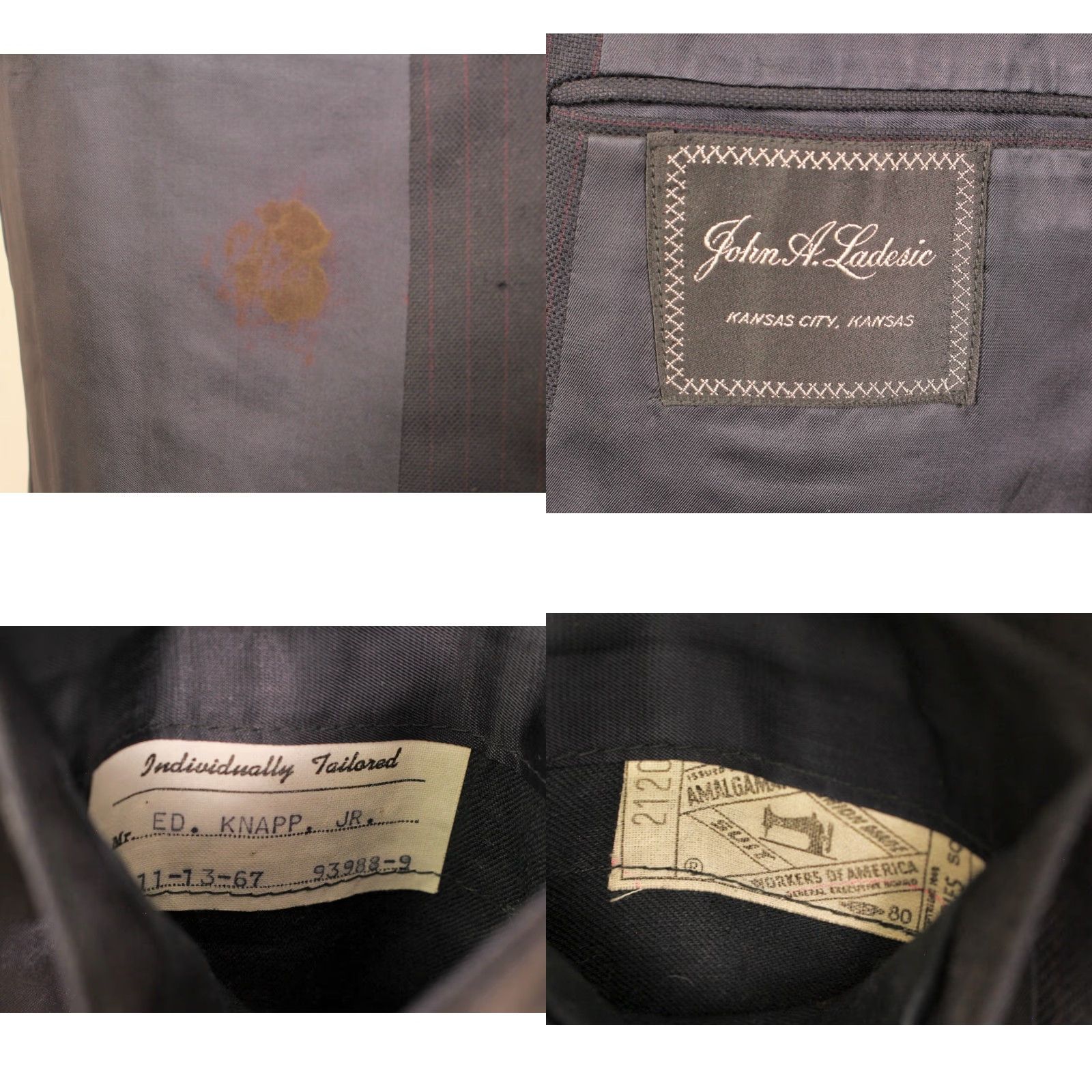 Vintage VINTAGE Men's VTG 60s Navy Blue Pinstripe 2 PC 3 Button Suit Sz M 1960s Suit Mens Navy Blue Pinstripe 60s Suit 1960s Mens VTG Size 40R - 10 Thumbnail