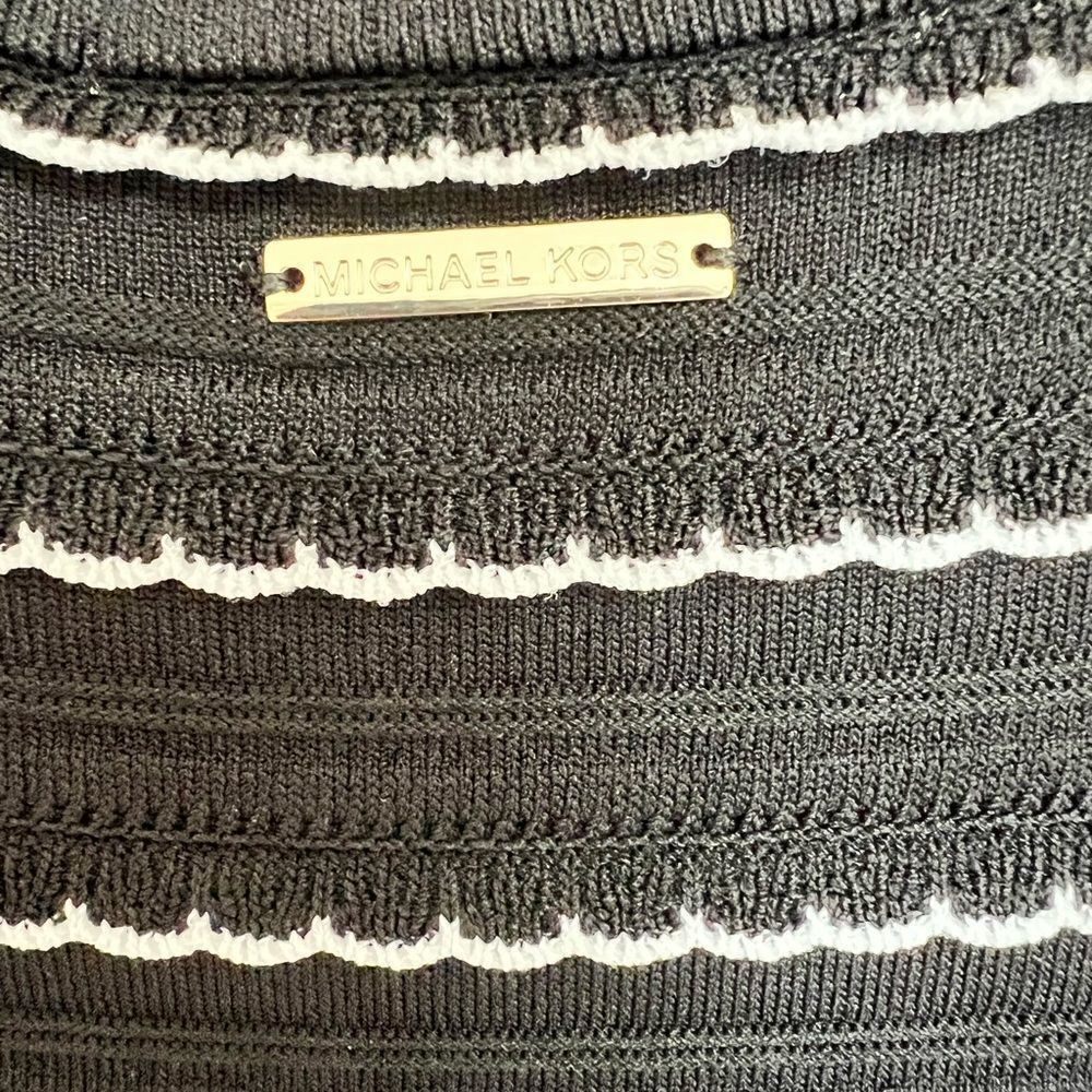 Michael Kors Michael Kors Scalloped-Stripe Sweater Dress Size L / US 10 / IT 46 - 8 Thumbnail