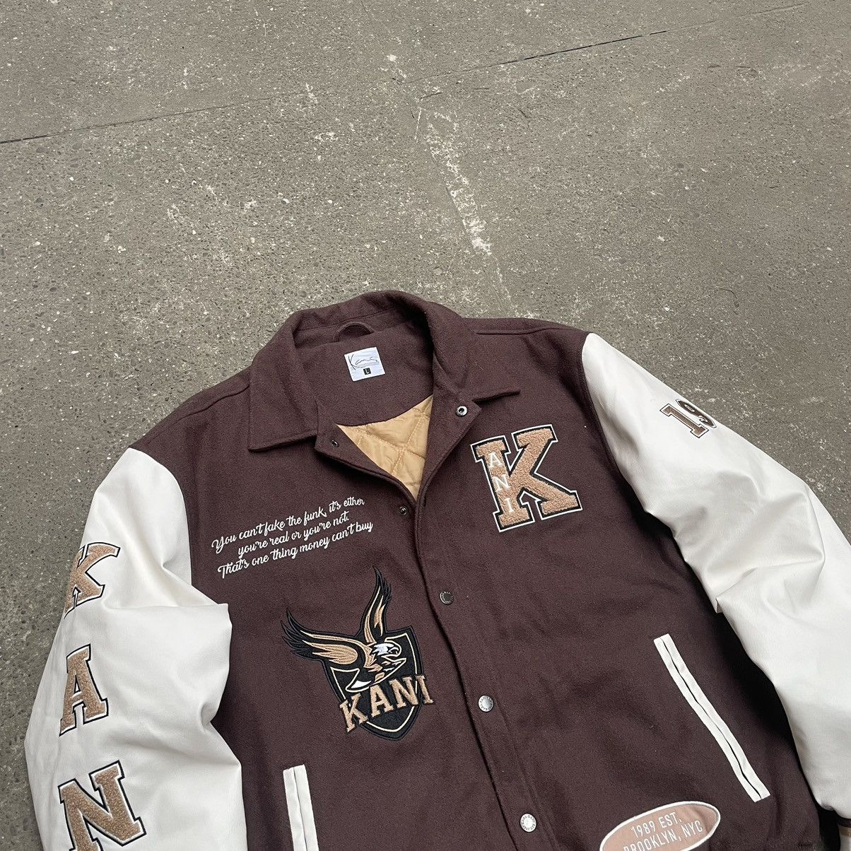 Karl Kani × Vintage Vintage Karl Kani Big Logo Varsity Bomber Jacket Size US L / EU 52-54 / 3 - 5 Thumbnail