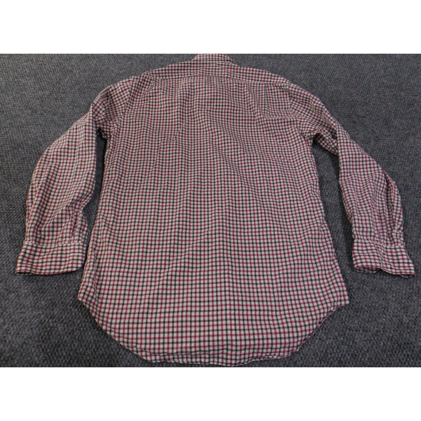 Sid Mashburn Sid Mashburn Shirt Slim Red Plaid Button-Up Long Sleeve Mens Large Casual Size US L / EU 52-54 / 3 - 7 Thumbnail