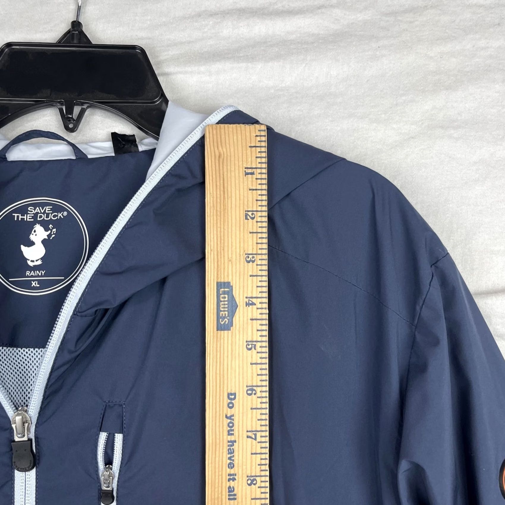 Save The Duck Save The Duck Jacket Womens XL Rainy Hooded Water Repellent Blue Jacket Size XL / US 12-14 / IT 48-50 - 6 Thumbnail
