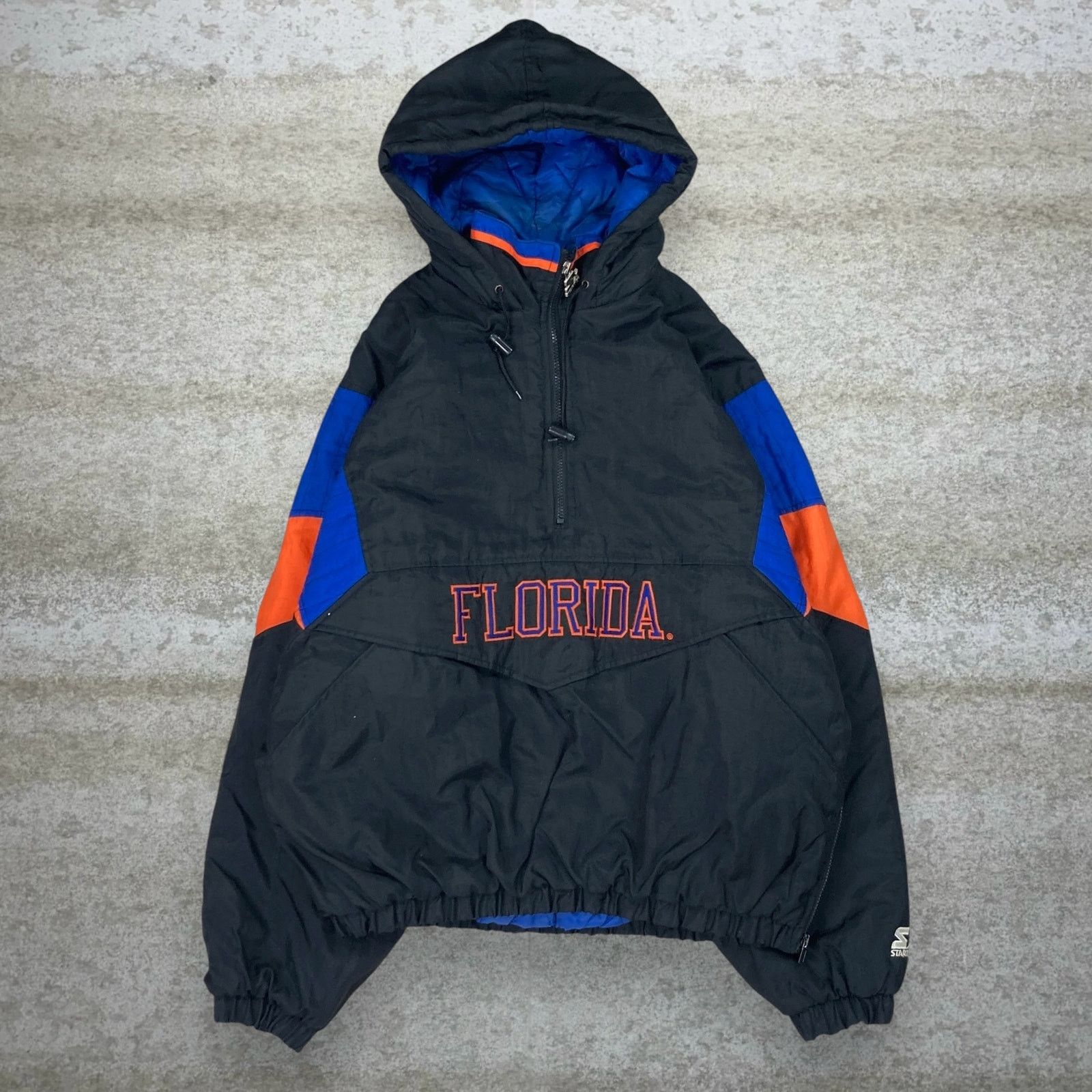Starter Vintage 90s Florida Gators Puffer Jacket Mens XL Jet Black Size US XL / EU 56 / 4 - 2 Thumbnail