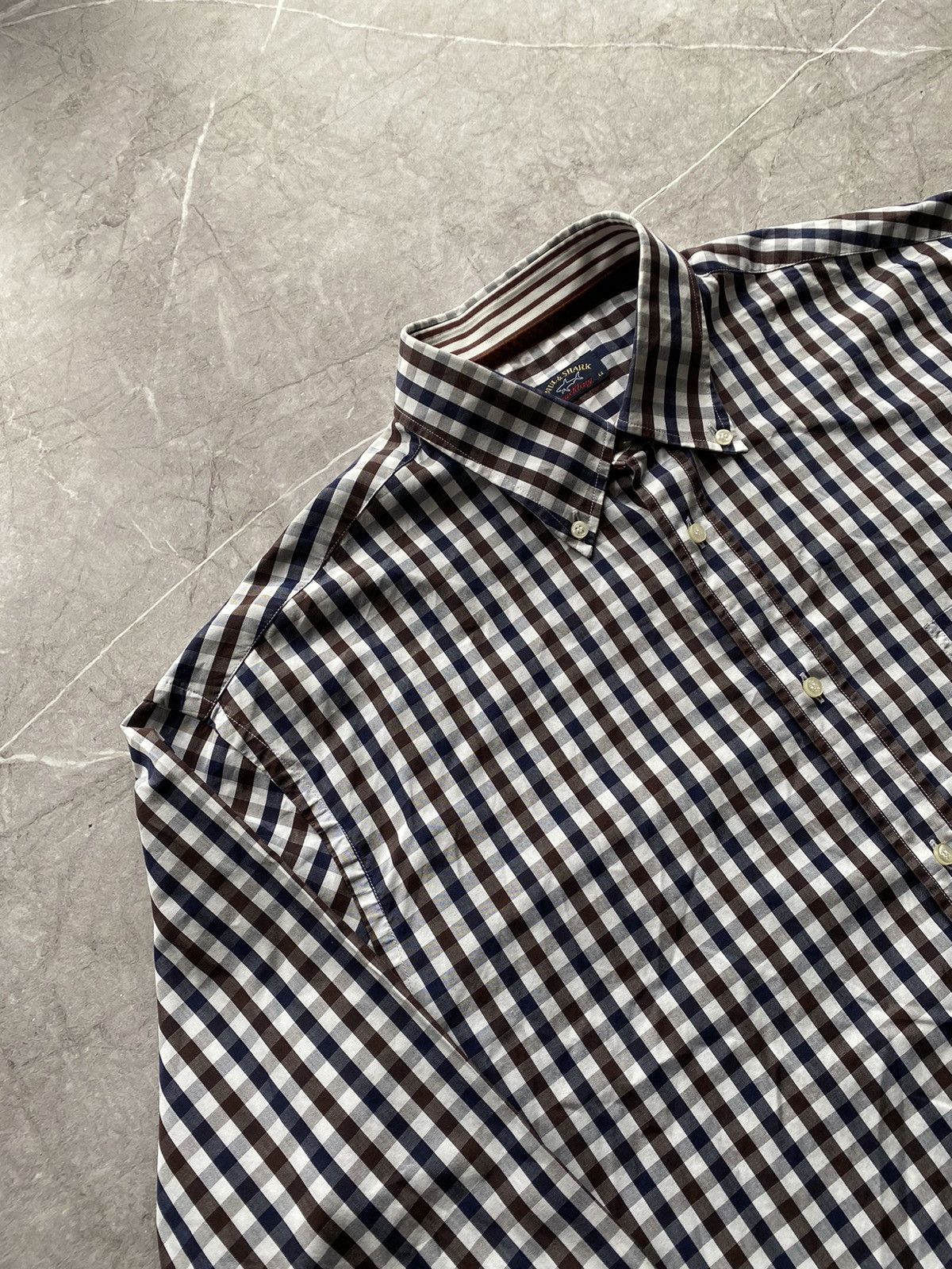 Paul & Shark Paul & Shark Yachting Geometric Shirt Button Made in Italy Size US XL / EU 56 / 4 - 3 Thumbnail