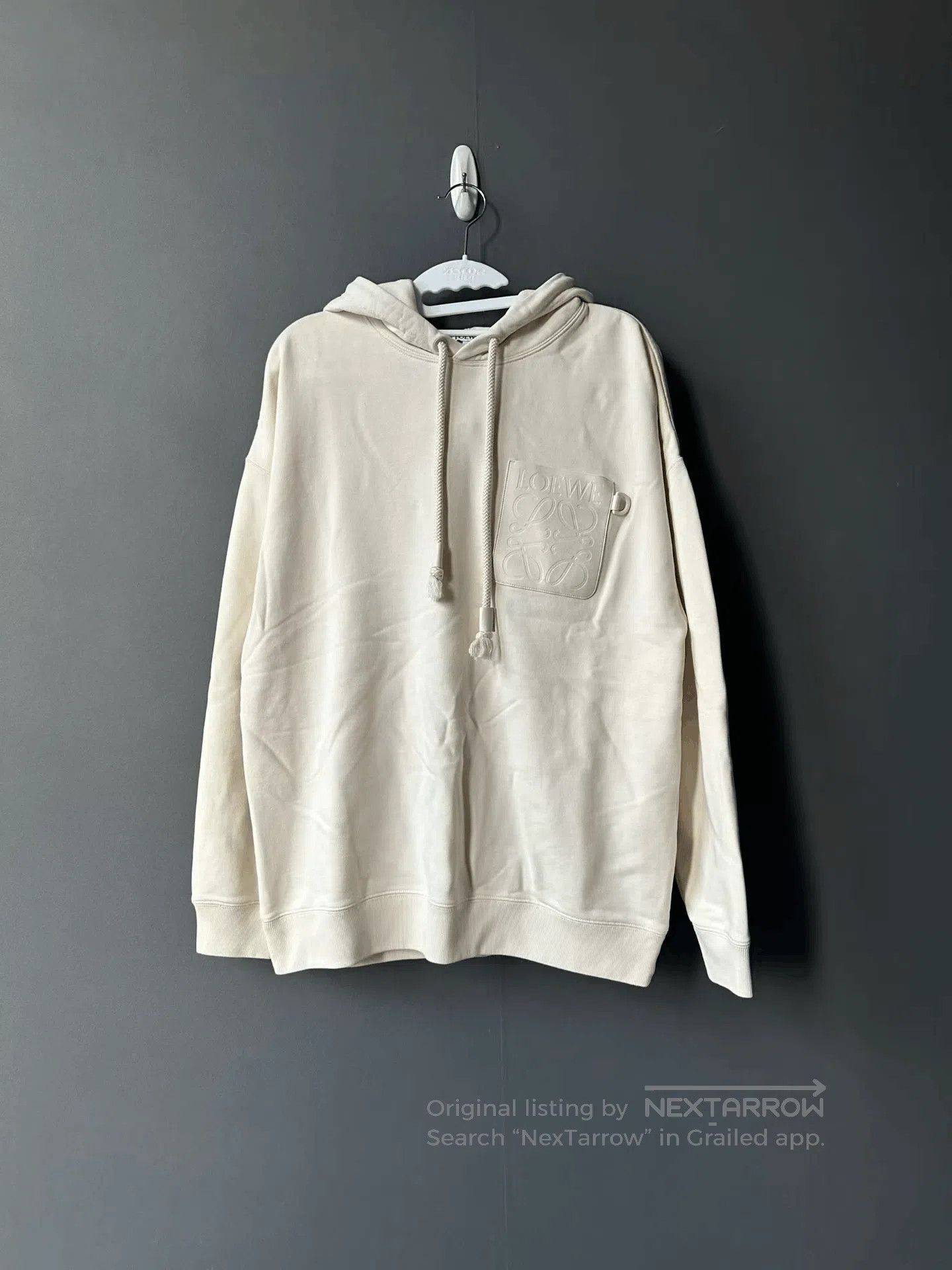 Loewe Loewe White Leather Label Hoodie. Size US S / EU 44-46 / 1 - 1 Thumbnail