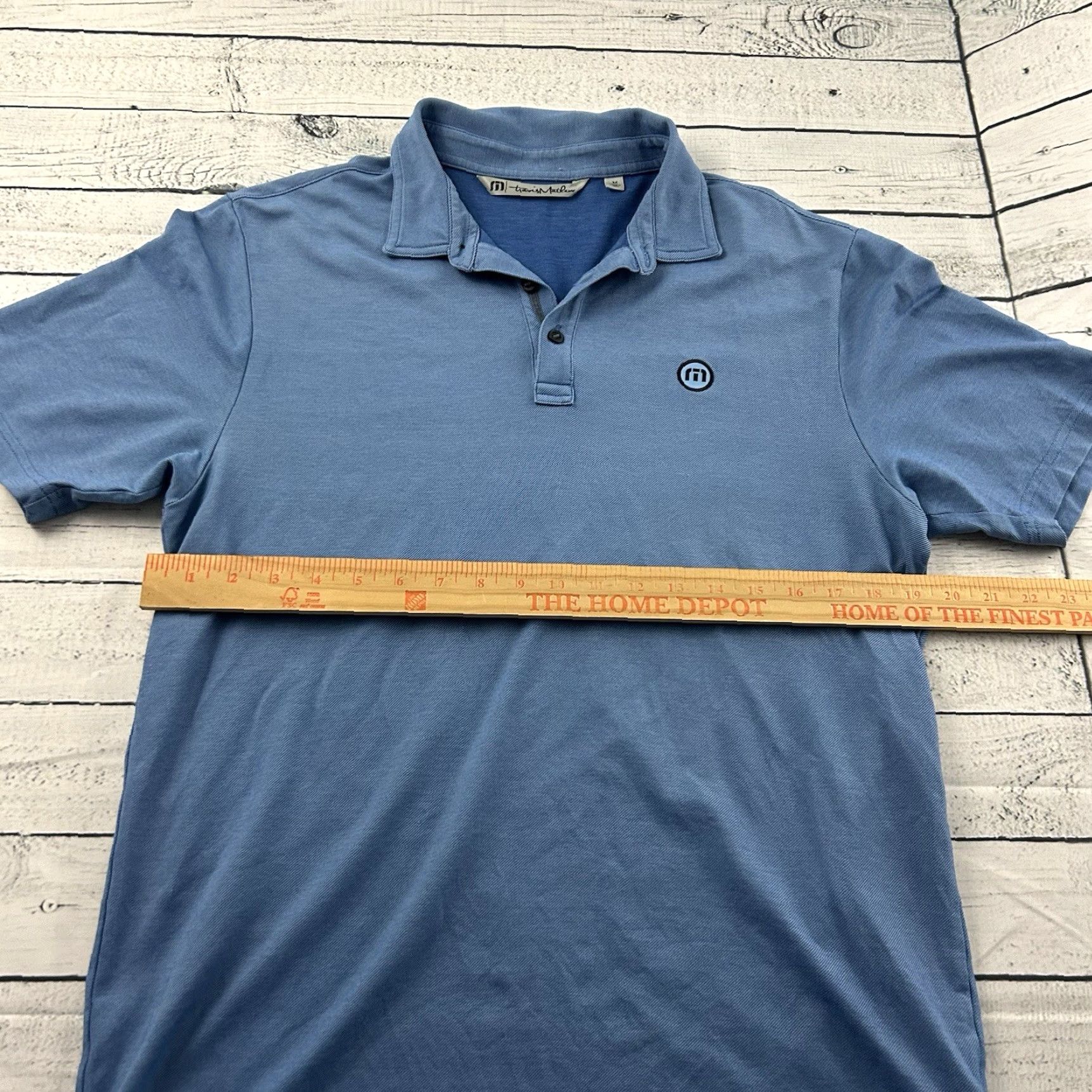 TravisMathew Travis Mathew Short Sleeve Golf Polo Shirt Men's Medium Blue Shirt Size US M / EU 48-50 / 2 - 5 Thumbnail