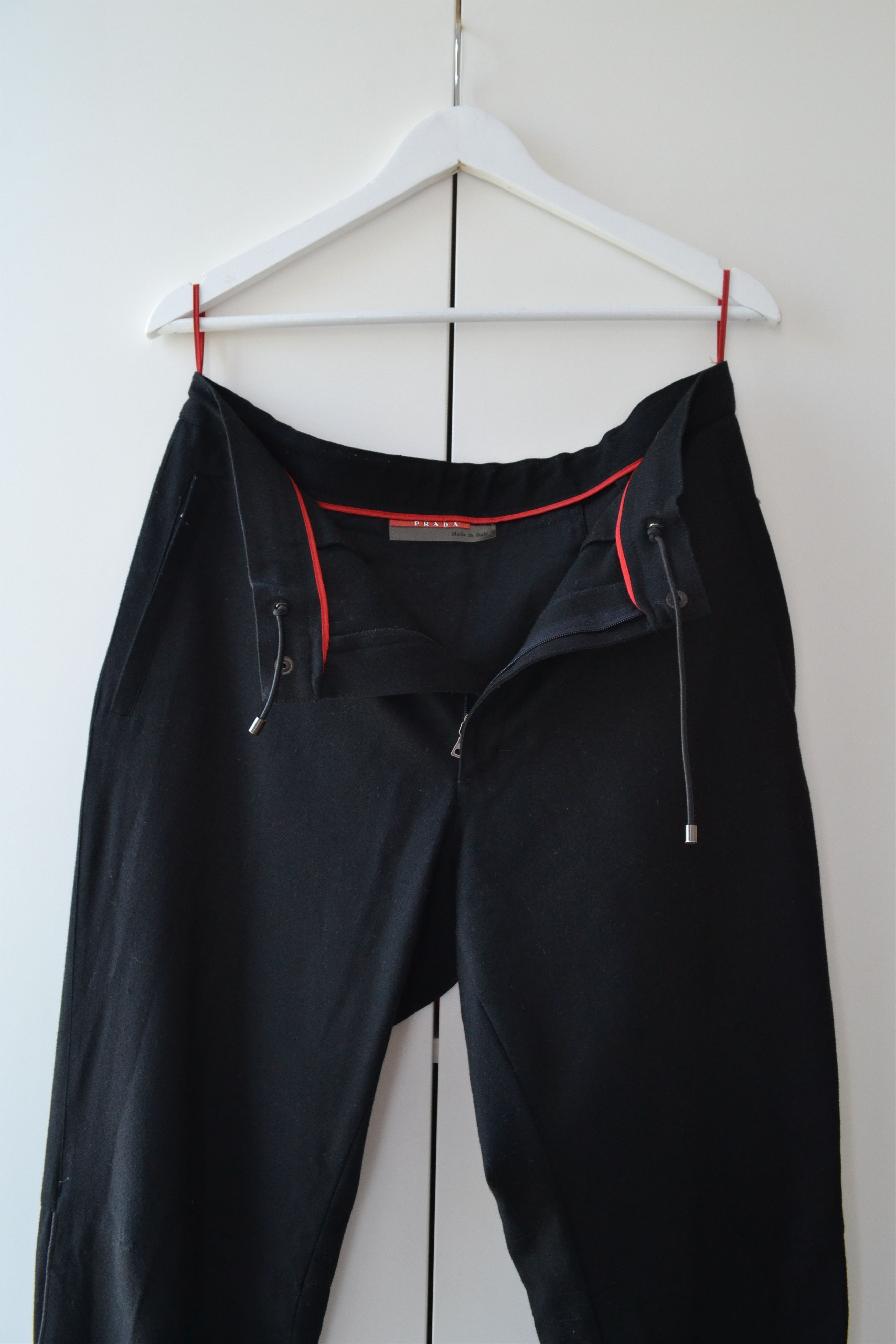 Prada PRADA Pants Velcro Trousers Zip Pockets Wool 1999 Red Tab Size US 34 / EU 50 - 10 Thumbnail