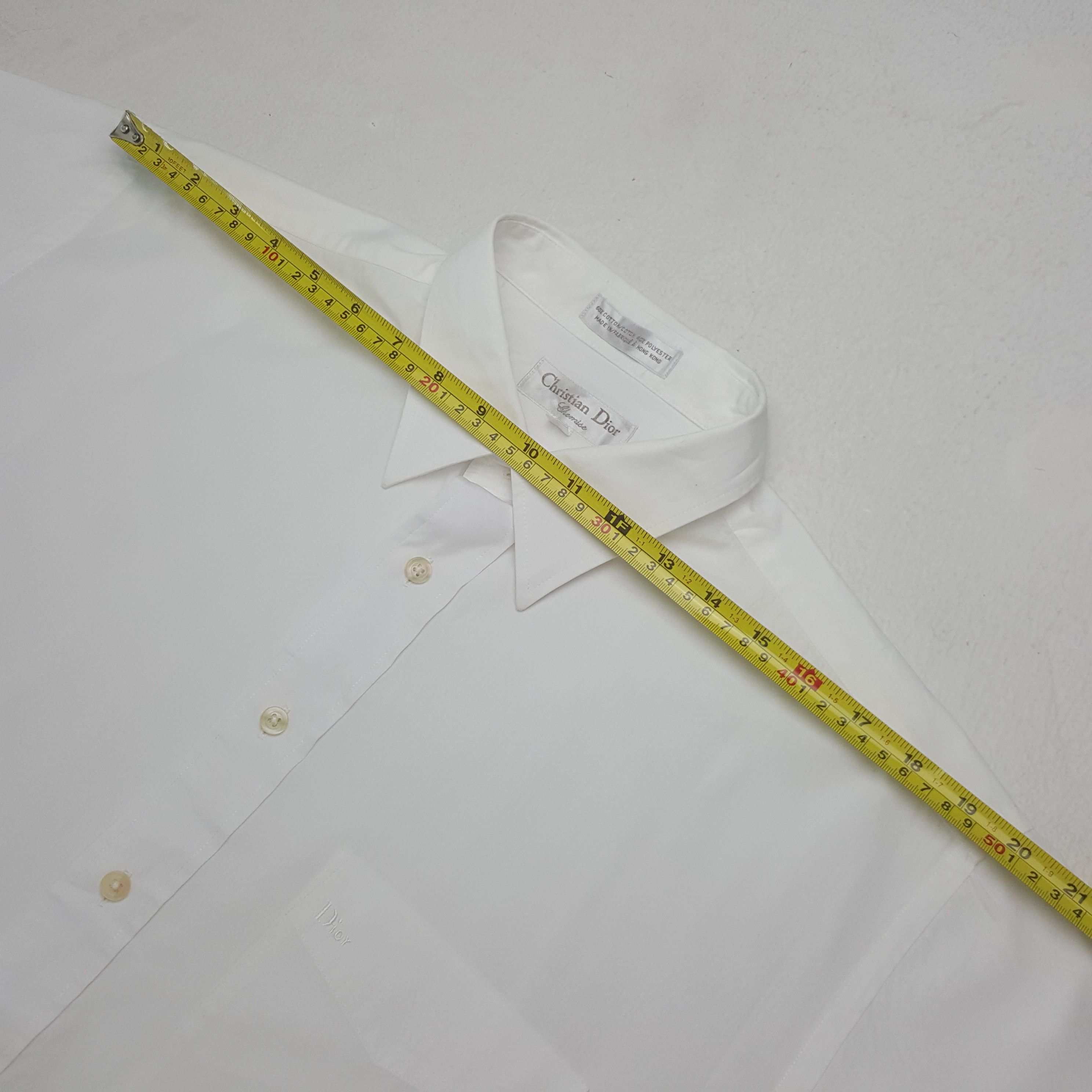 Christian Dior Monsieur Vintage Christian Dior Plain White Button Up Shirt Size US L / EU 52-54 / 3 - 5 Thumbnail