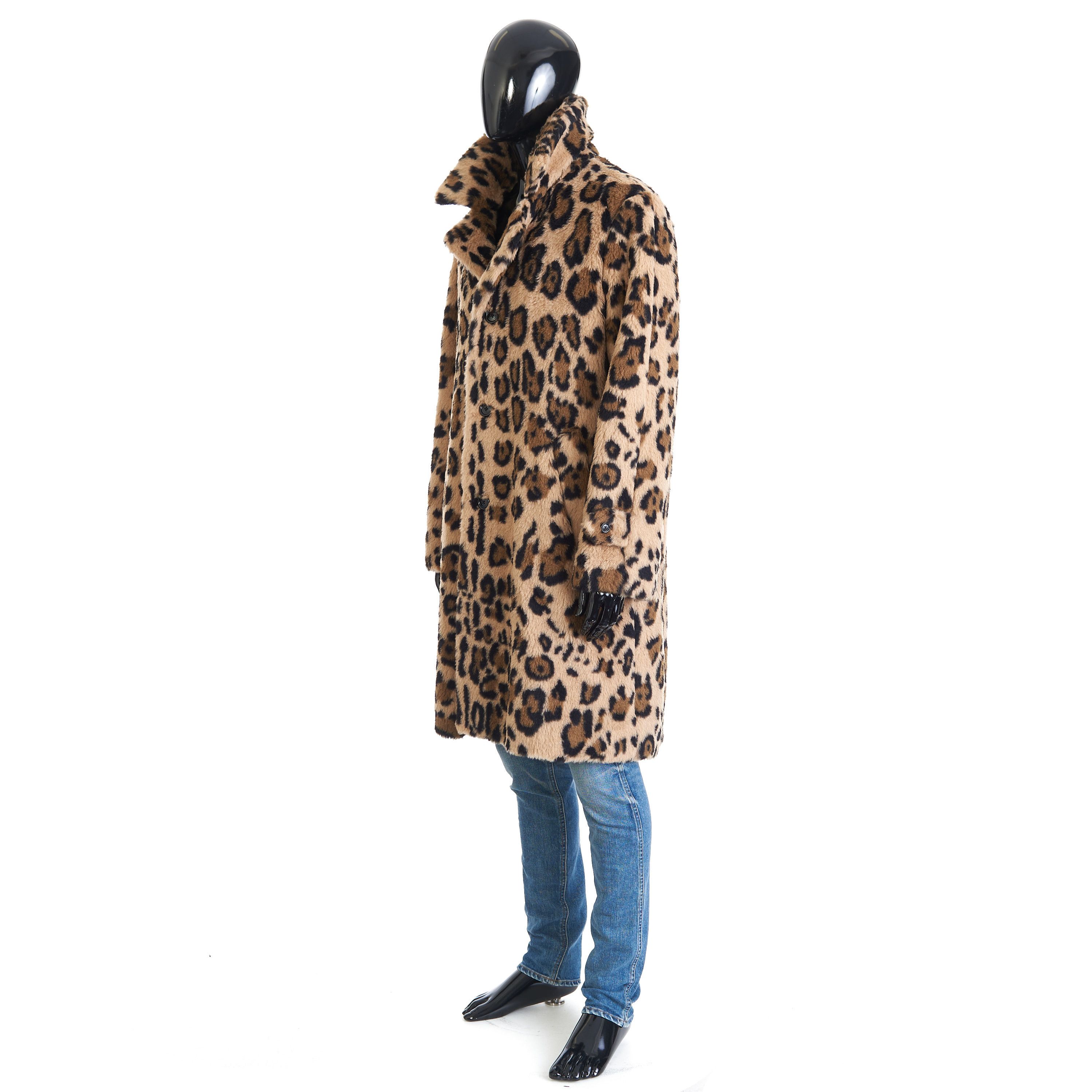 Celine Oversized MAC Coat In Leopard Print Alpaca Size US S / EU 44-46 / 1 - 2 Thumbnail