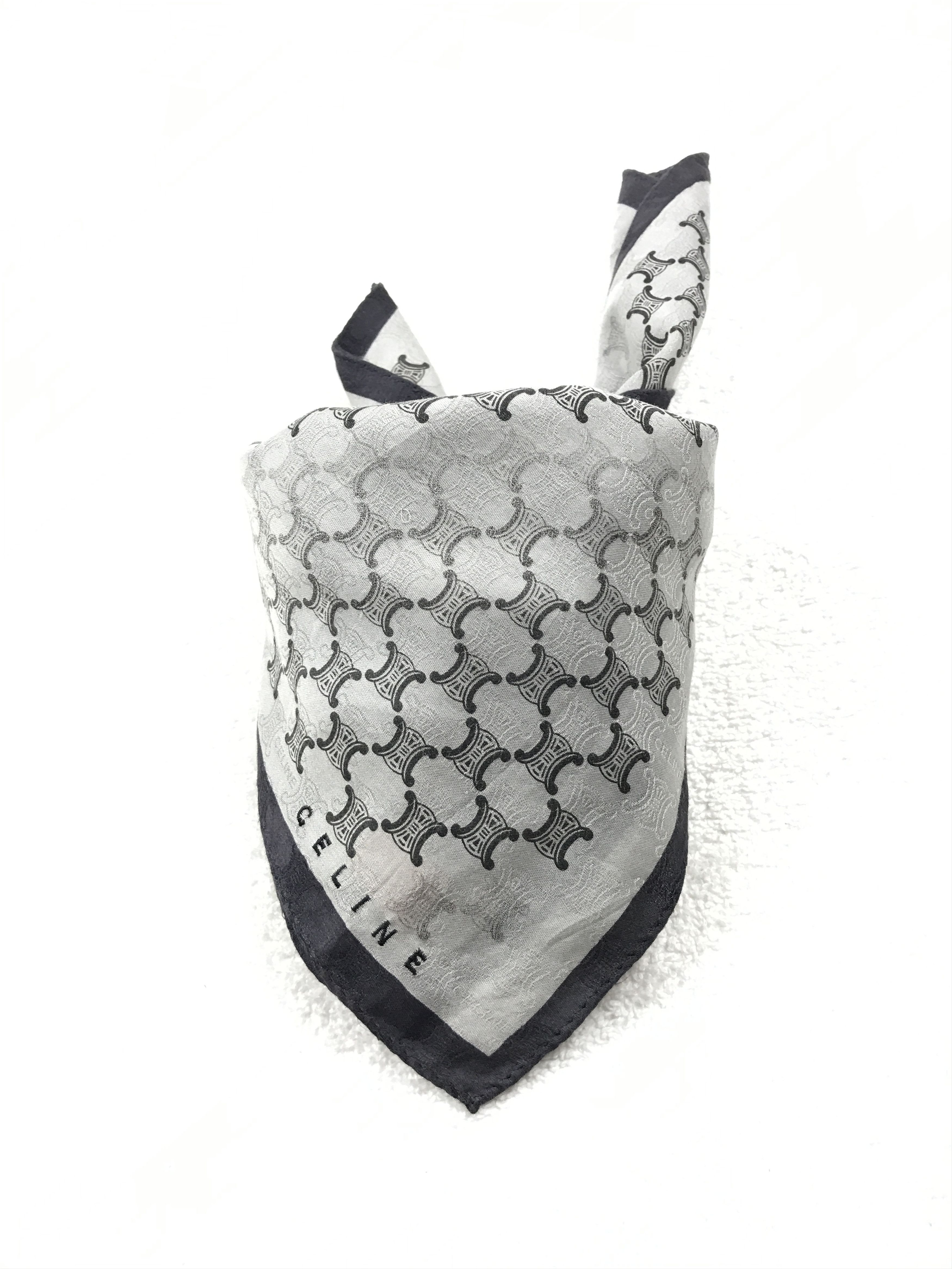 Celine × Vintage Vintage Celine Monogram Bandana Neckerchief Handkerchief Size ONE SIZE - 3 Thumbnail