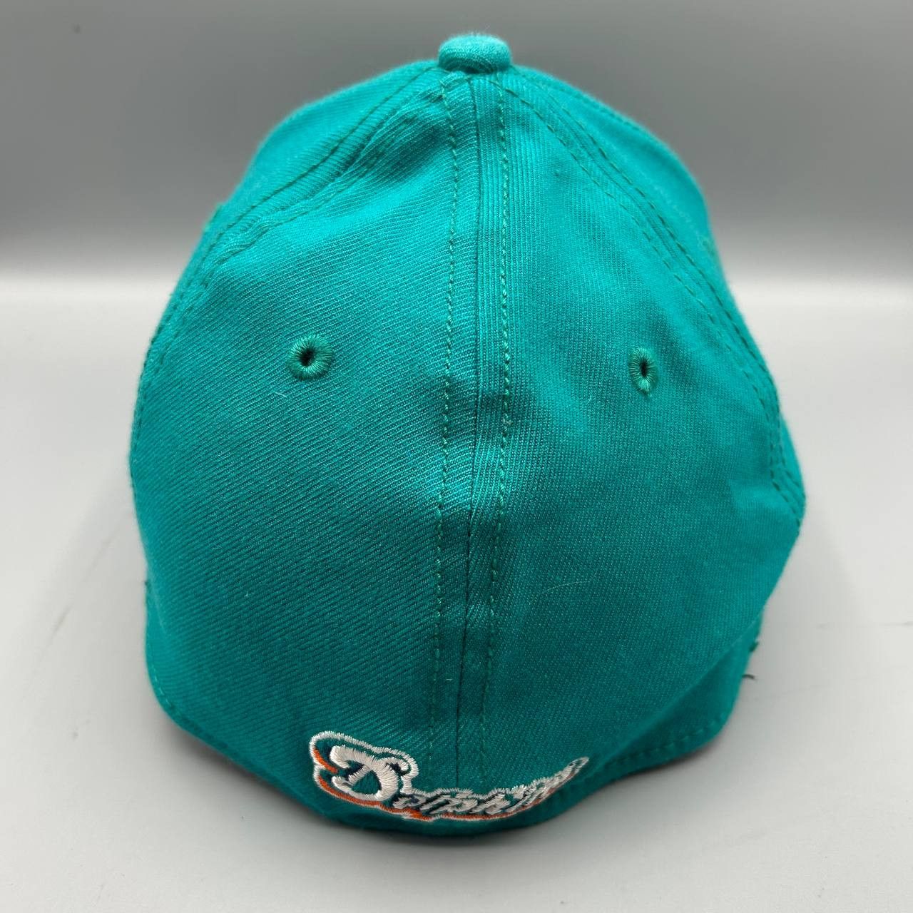 New Era Miami Dolphins Hat Men S-M Blue Orange Stretch Fitted Cap Size ONE SIZE - 7 Thumbnail