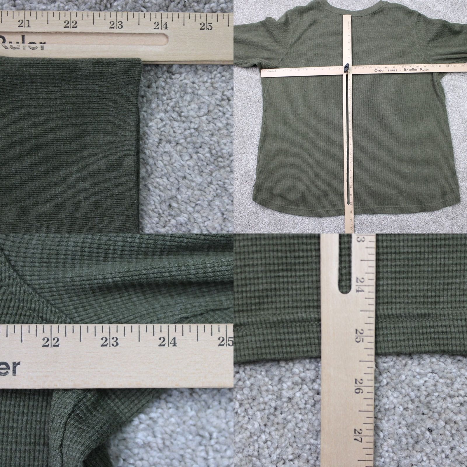 Vintage Duluth Women Shirt 2XL Green Thermal Long Sleeve Crew Pullover Casual Knit Cotton Blend Modern Basic Size XXL / US 16-18 / IT 52-54 - 8 Thumbnail