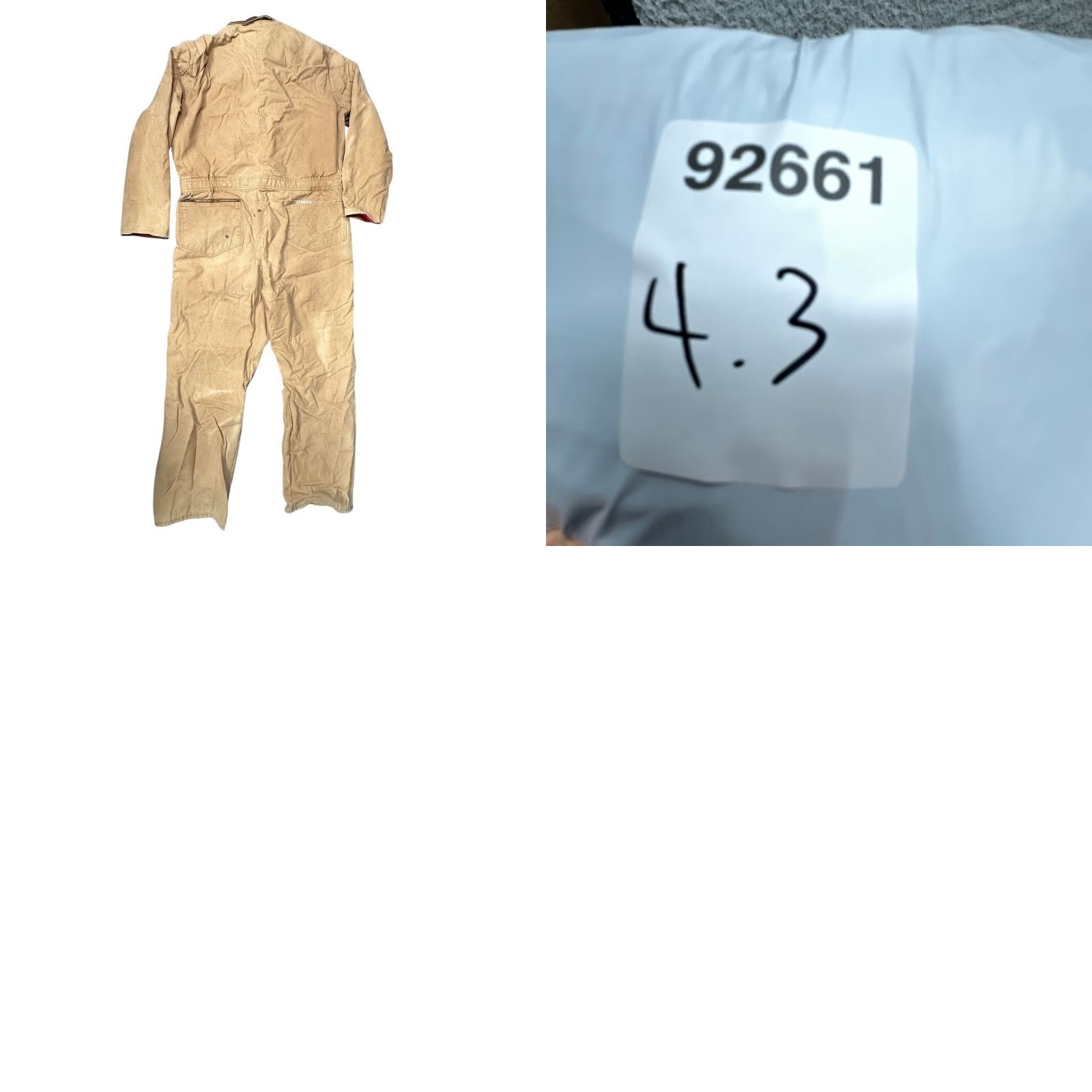 Walls VINTAGE Walls Blizzard Pruf Duck Canvas Quilted Lined Coveralls Mens XL Tall 46-48 30" Inseam Brown Mens XL Tall Brown Overalls Size US 44 / EU 60 - 10 Thumbnail