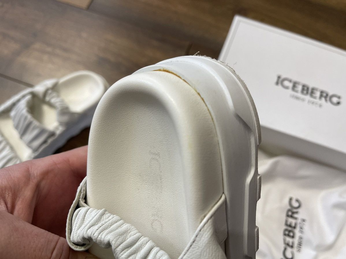 Iceberg Iceberg White Leather Sandals EU 38 Womens Platform Slides Size US 7 / IT 37 - 9 Thumbnail
