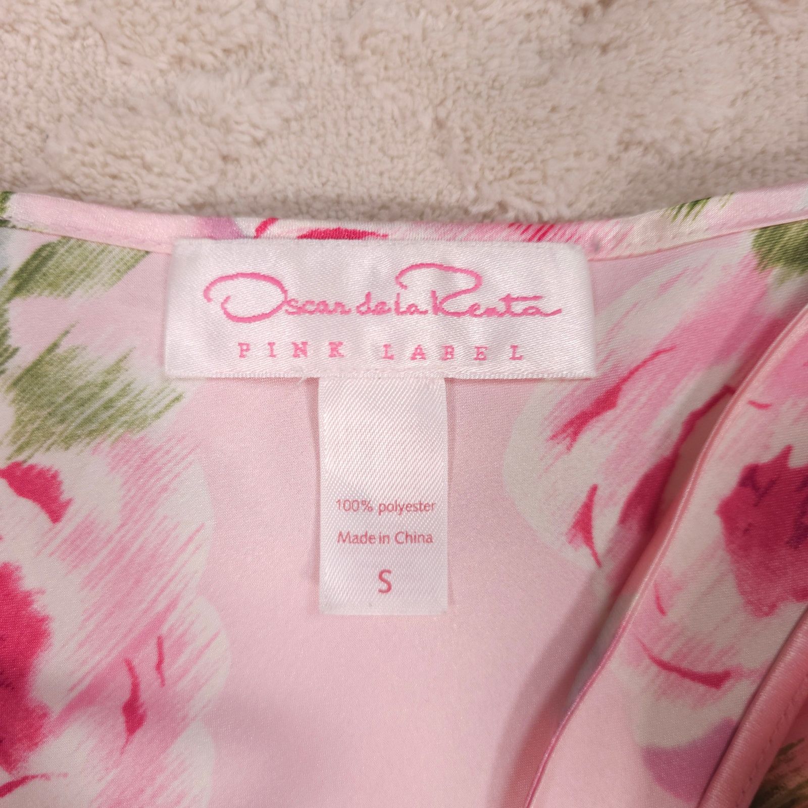 Oscar De La Renta Oscar de la Renta Pink Label Satin Robe & Nightgown Set S Size ONE SIZE - 6 Thumbnail