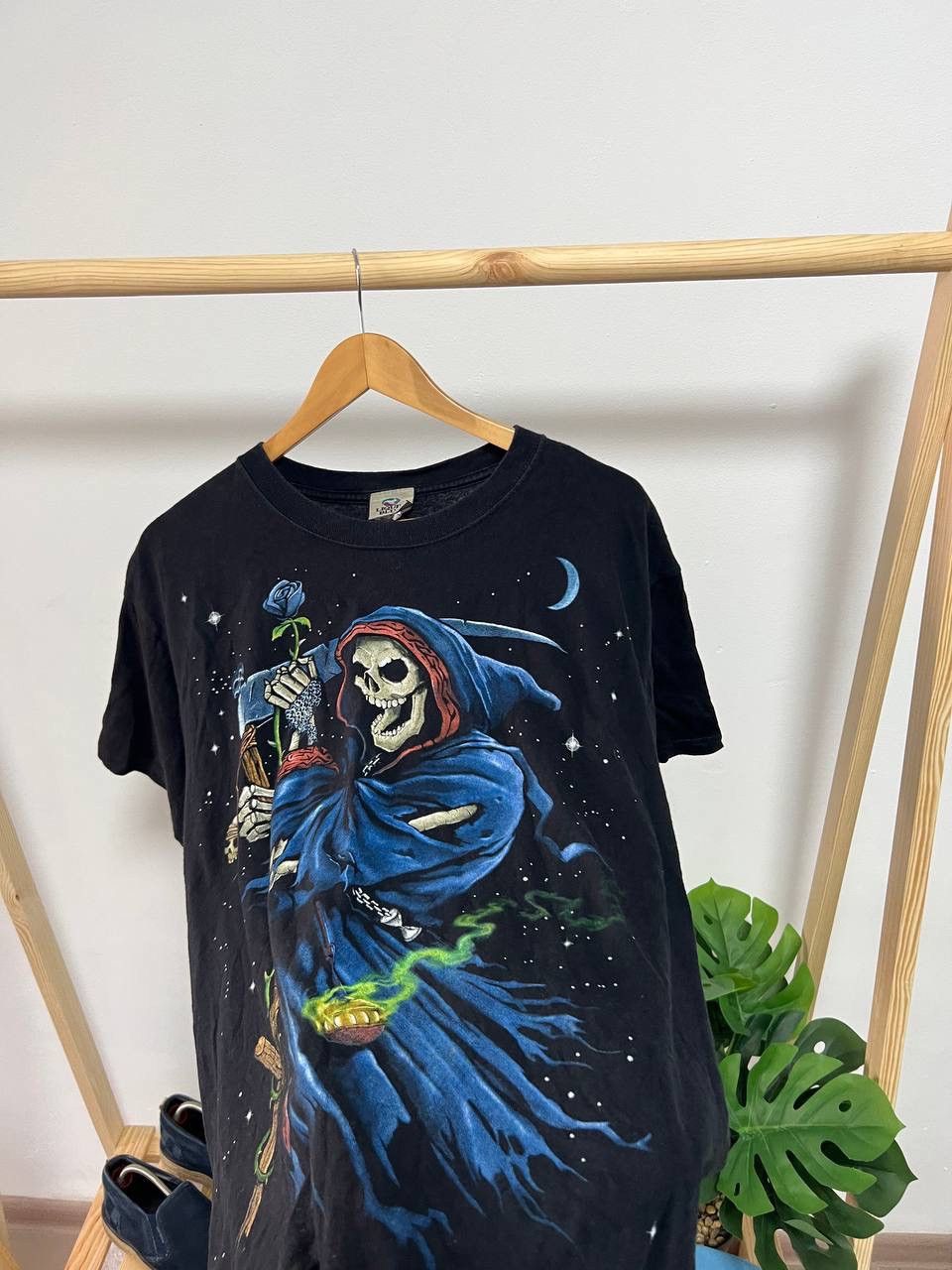 Liquid Blue × Vintage Y2K Skelton Grim Reaper Liquid Blue Tee Size US XL / EU 56 / 4 - 13 Thumbnail