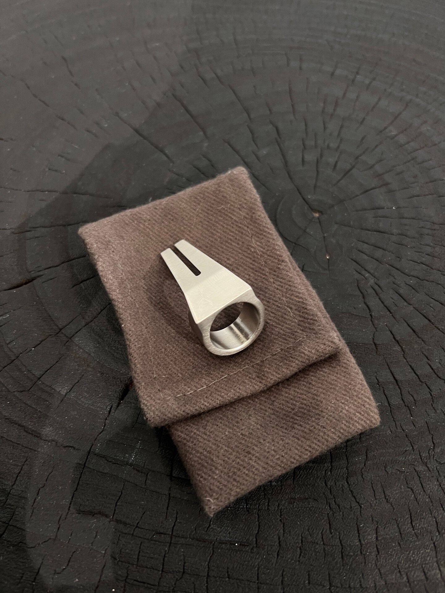 Rick Owens Rick Owens Open Brushed Ring Size 52 Size ONE SIZE - 1 Thumbnail