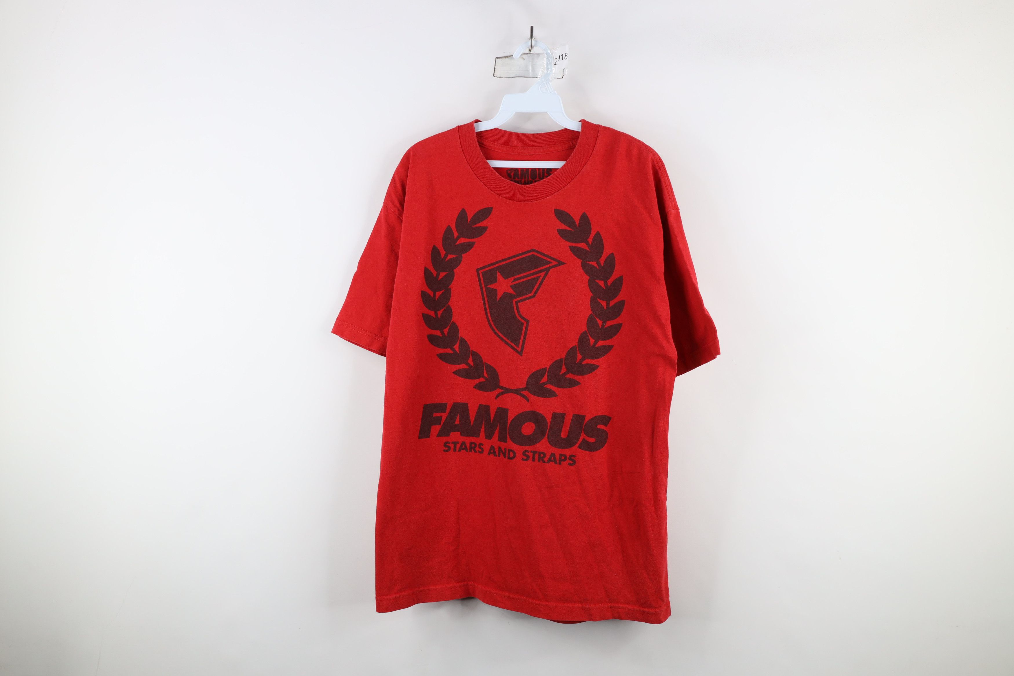 Famous Stars And Straps × Vintage Vintage 90s Y2K Famous Stars and Straps Spell T-Shirt Red Size US L / EU 52-54 / 3 - 1 Thumbnail