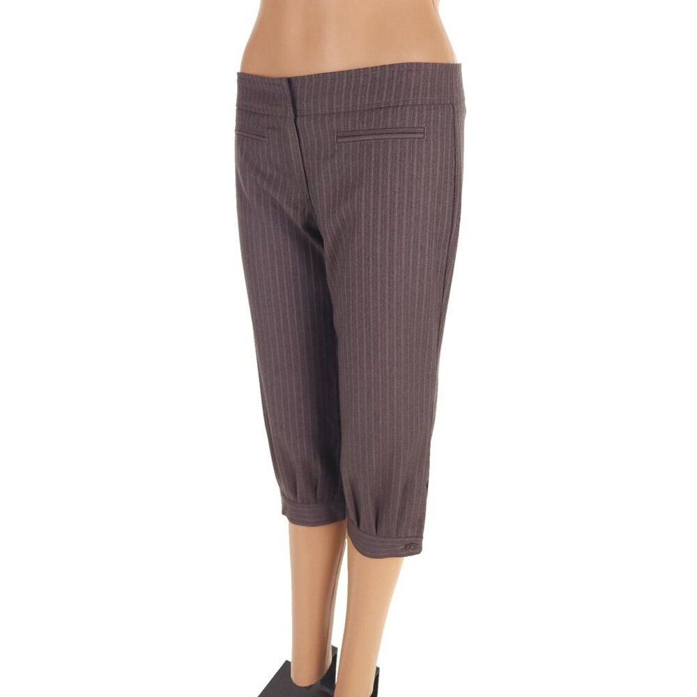 RED Valentino Red Valentino Striped Wool Three Quarter Pants Size 42 US 6 Size 28" / US 6 / IT 42 - 2 Thumbnail
