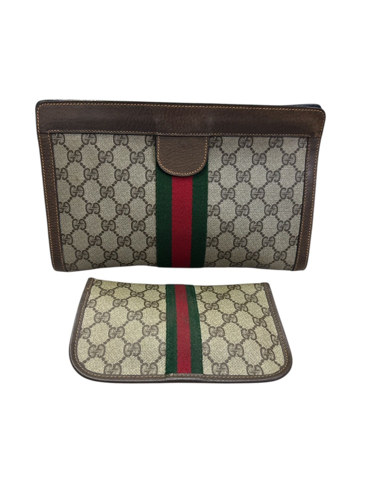 Vintage VINTAGE GUCCI FULL MONOGRAM CLUTCH ANG PURSE BAG Size ONE SIZE - 2 Thumbnail