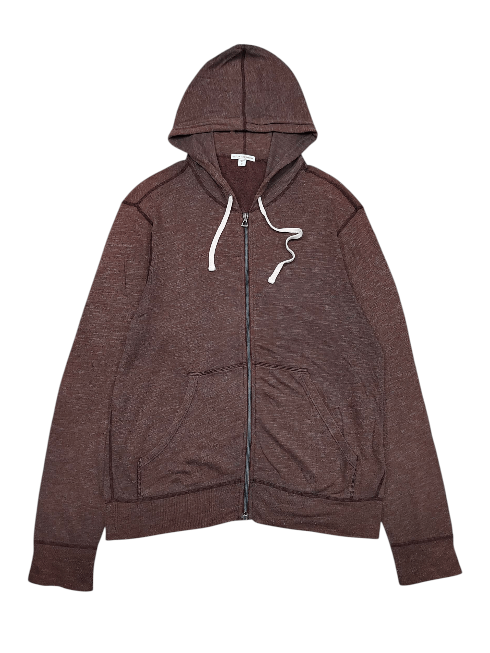 James Perse💥Garment Dye Brown Soft Zip Hoodie