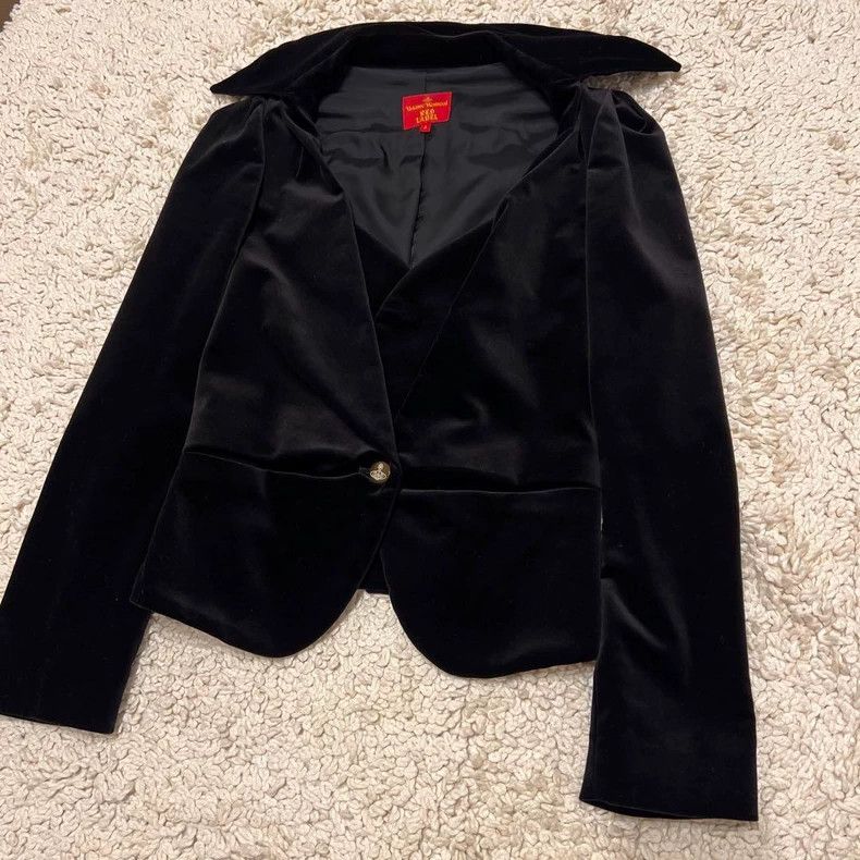 Vivienne Westwood Vivienne Westwood Black velvet suit jacket Size L / US 10 / IT 46 - 4 Thumbnail