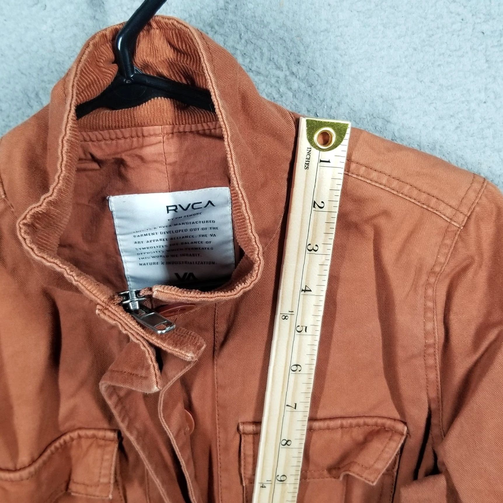 RVCA RVCA Jacket Woman Small Brown Canvas Field Military Utility Pockets Zip Cotton Size S / US 4 / IT 40 - 6 Thumbnail
