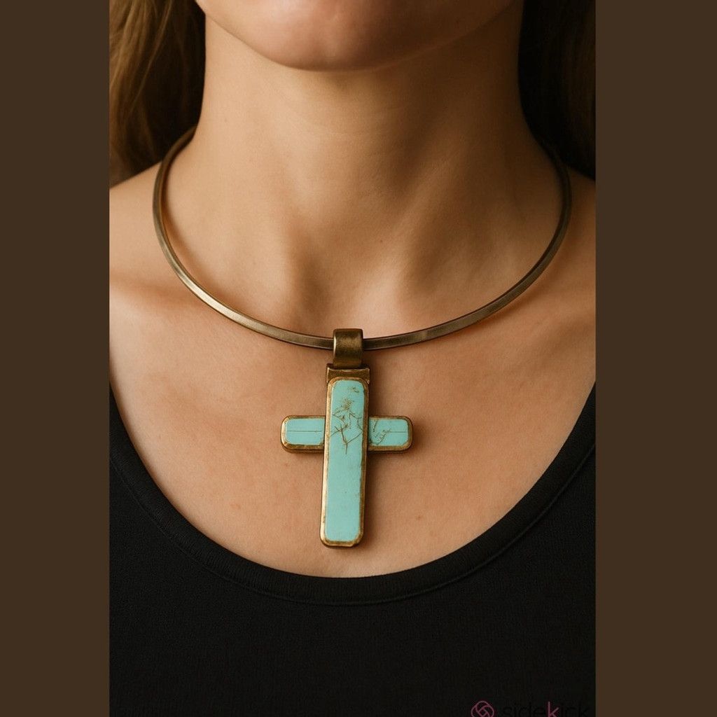 Other Howlite Cross Pendant Necklace Size ONE SIZE - 5 Thumbnail