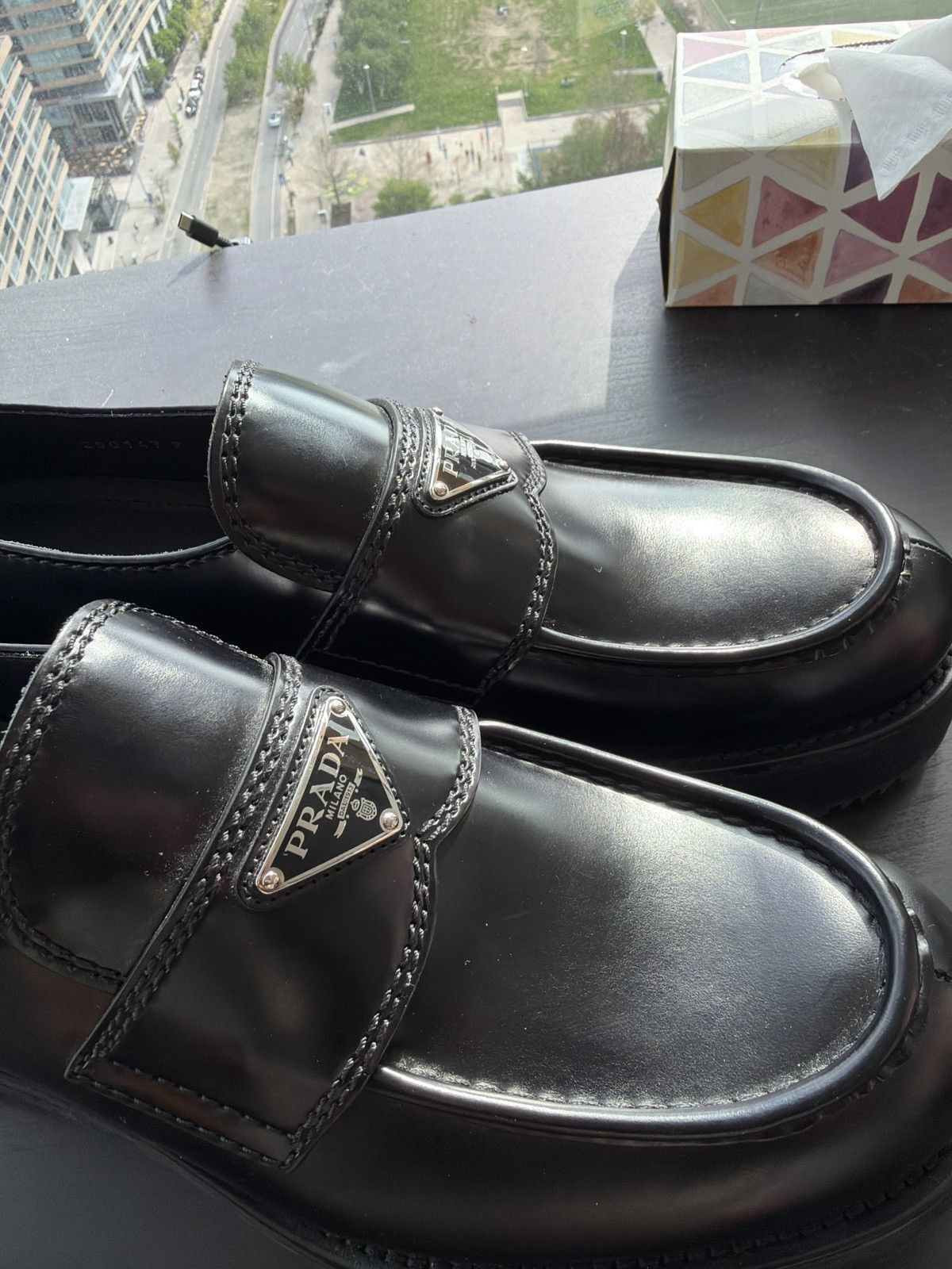 Prada Prada Brushed Leather loafers Size US 9 / EU 42 - 3 Thumbnail