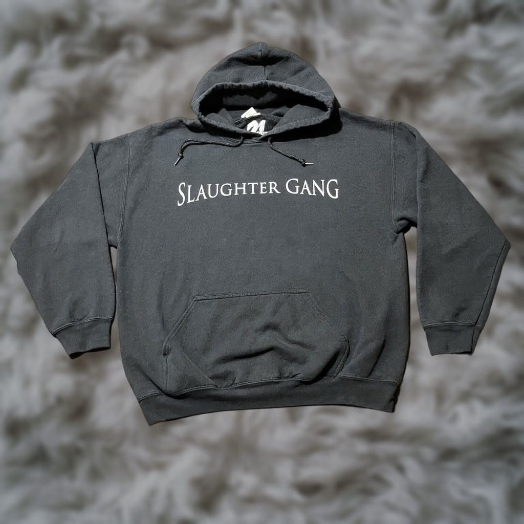 VINTAGE 21 Savage Hoodie Men Large Black Hip Hop Graphic Print