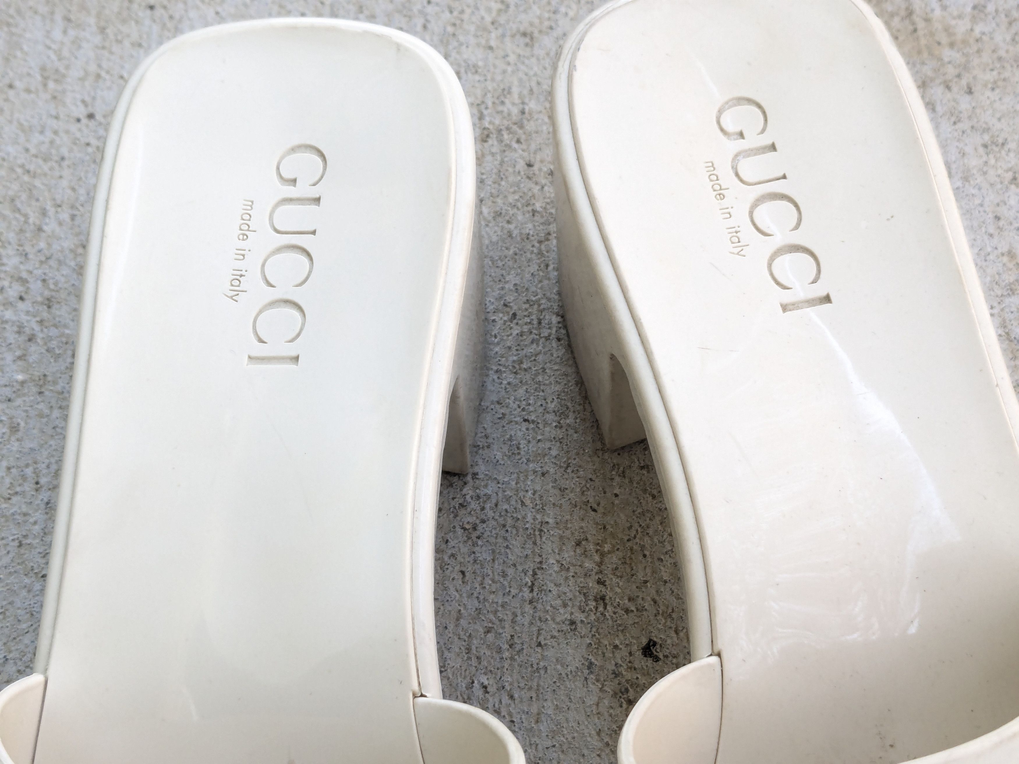 Gucci Gucci Heels Platform Rubber White Block 9 Size US 9 / IT 39 - 8 Thumbnail