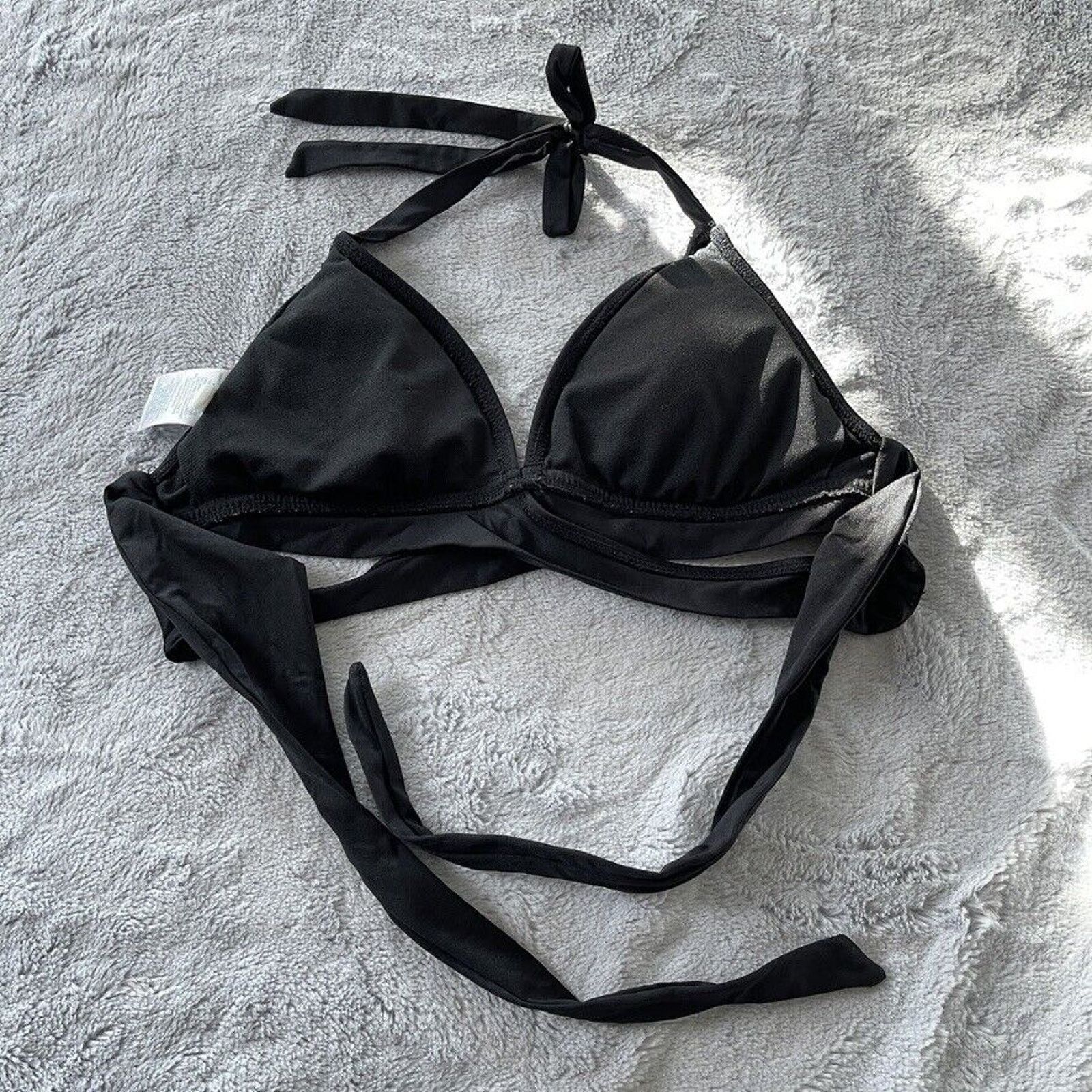 Other Kona Sol Swim Halter Crossover Cut Out Bikini Black Small Size S / US 4 / IT 40 - 3 Thumbnail
